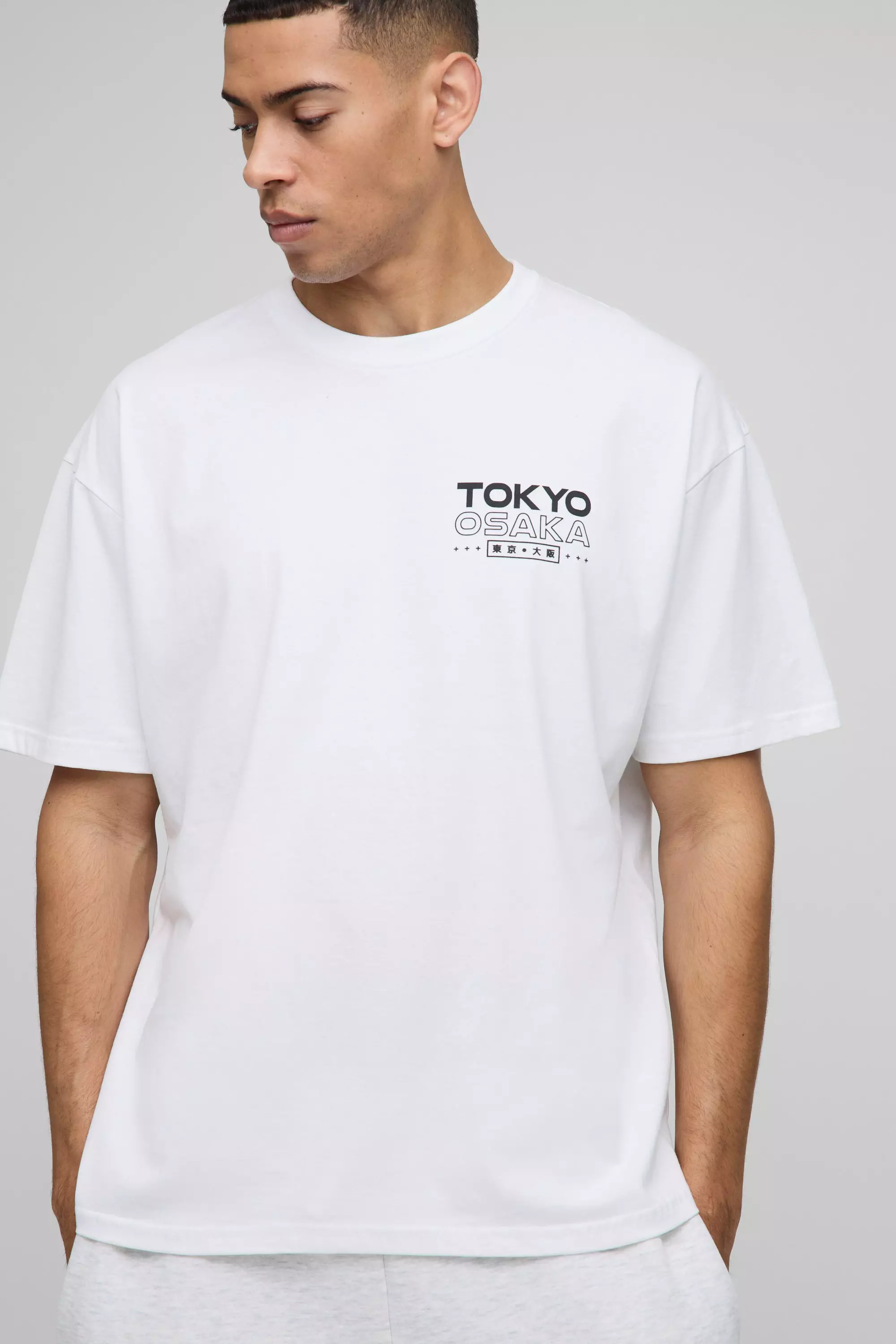 Oversized Cherry Blossom Print T-Shirt | boohooMAN USA