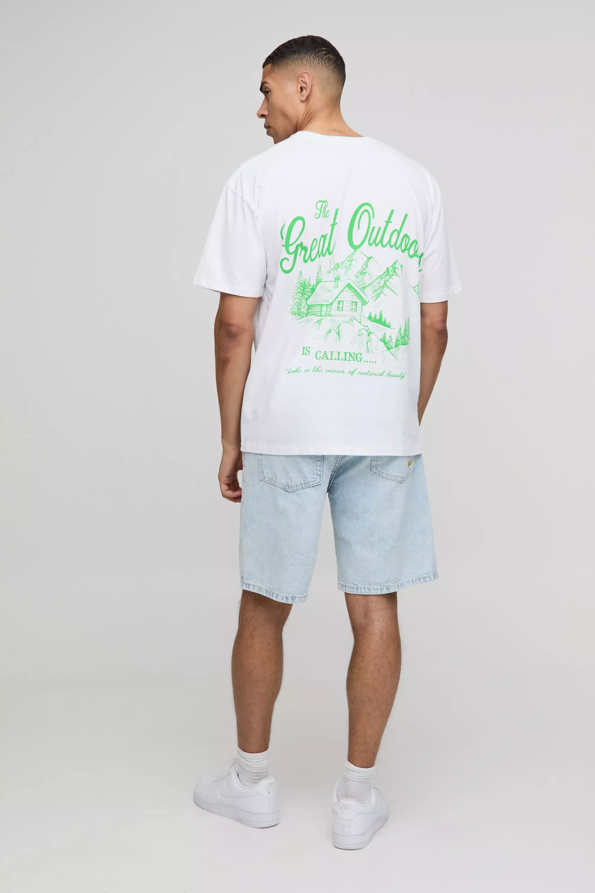 T-shirt oversize à imprimé The Great Outdoors, White autre image