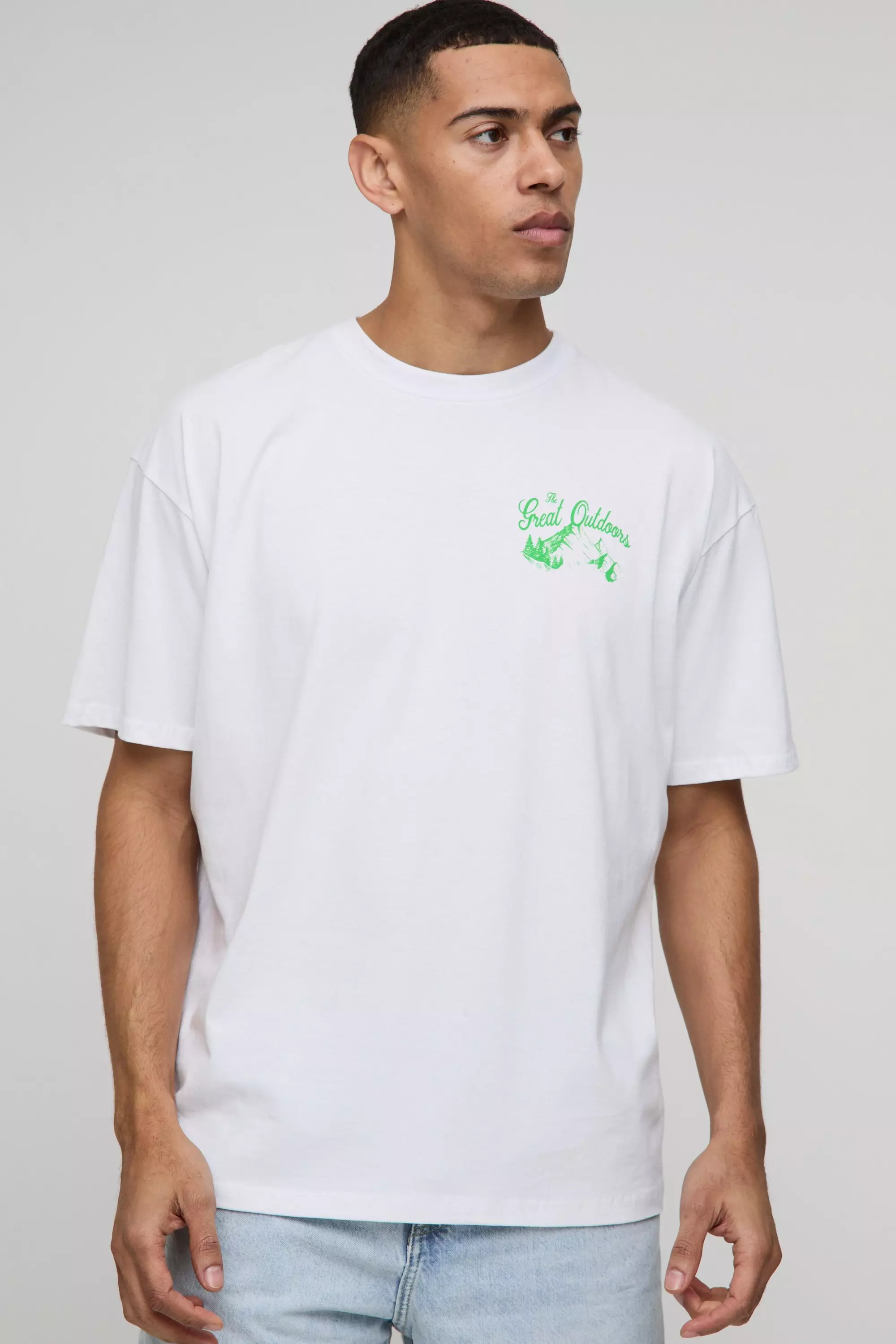 T-shirt oversize à imprimé The Great Outdoors, White autre image