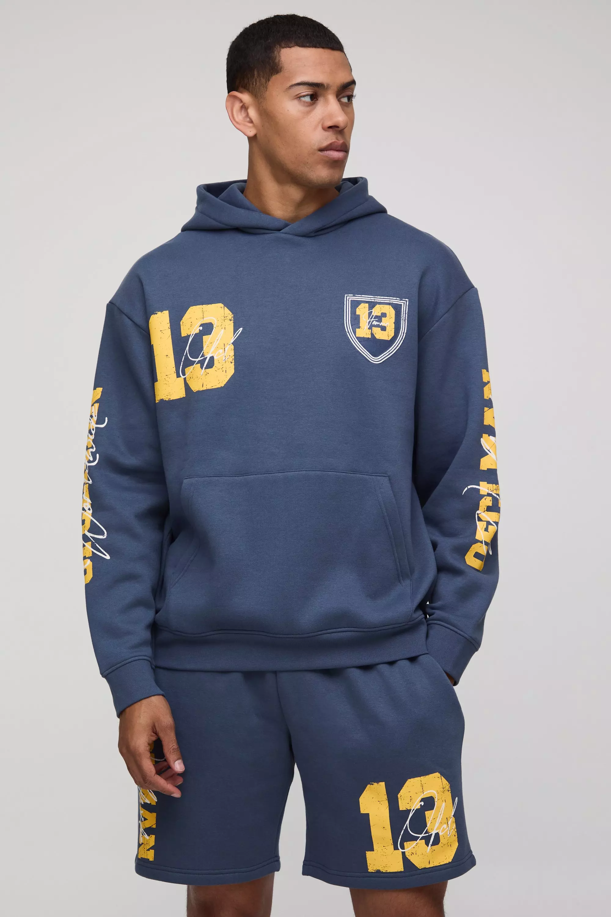 Oversized Ofcl Short Hooded Tracksuit Navy