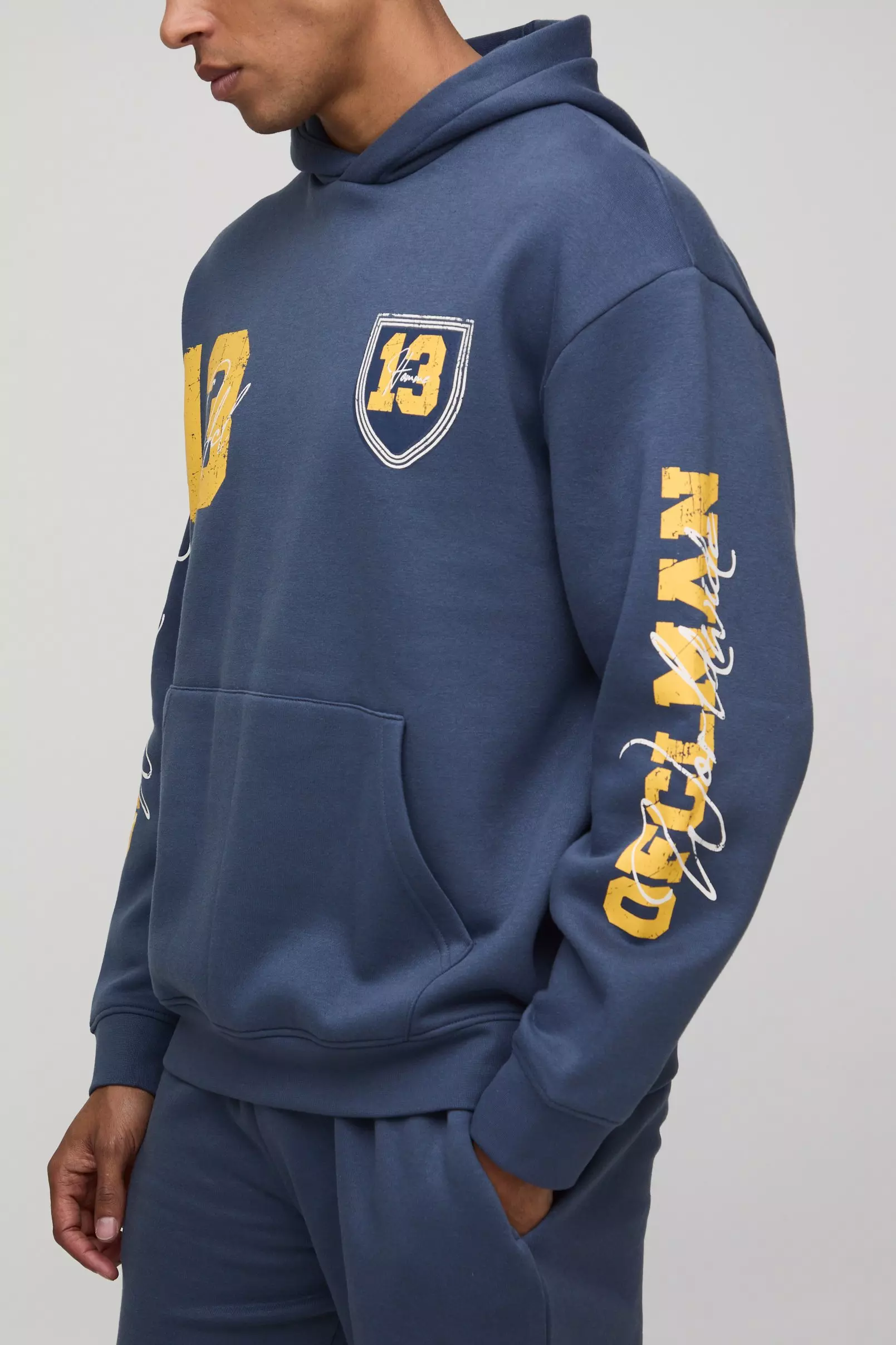 Oversized Ofcl Short Hooded Tracksuit | boohooMAN USA
