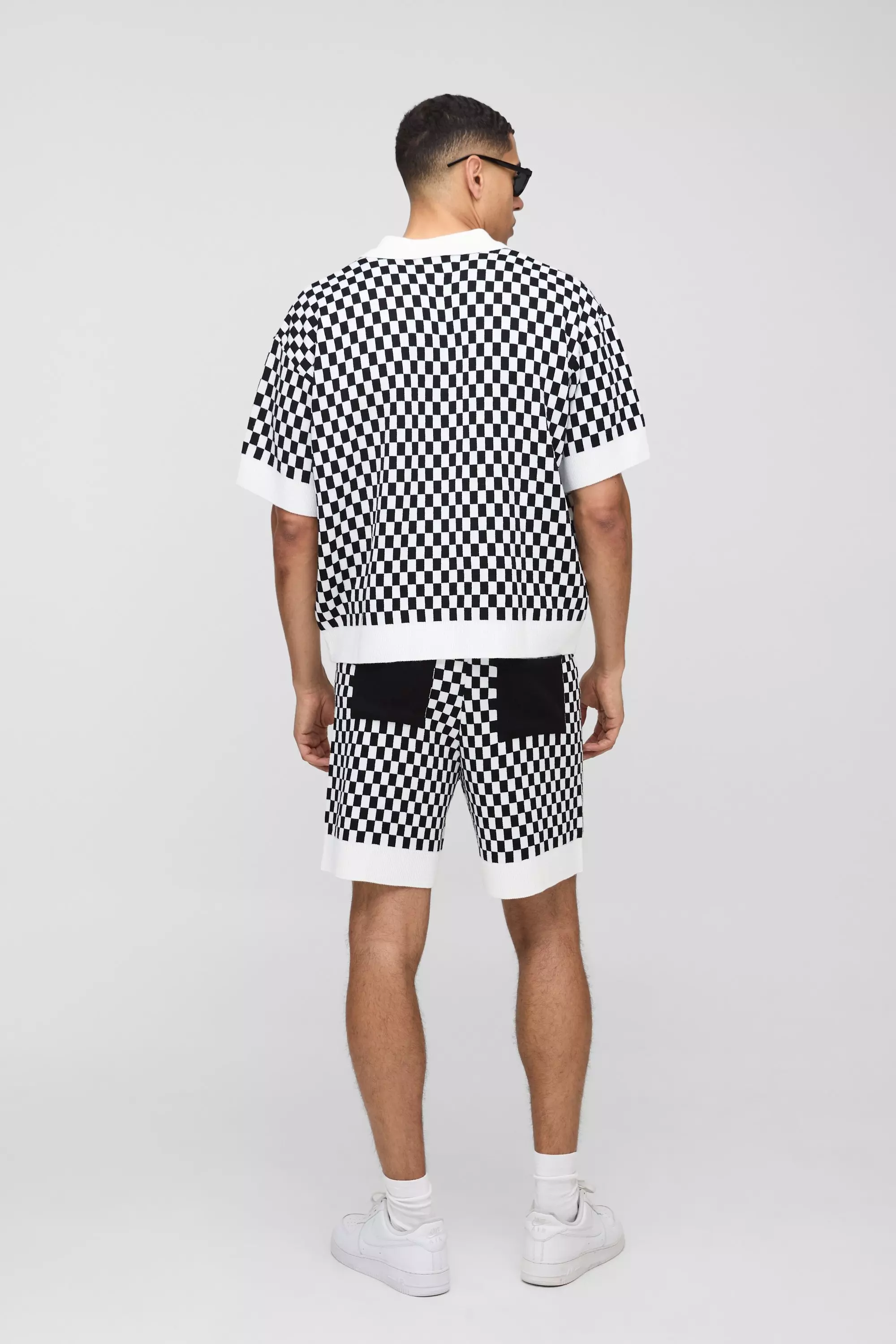 Polo oversize à carreaux - MAN, Black autre image