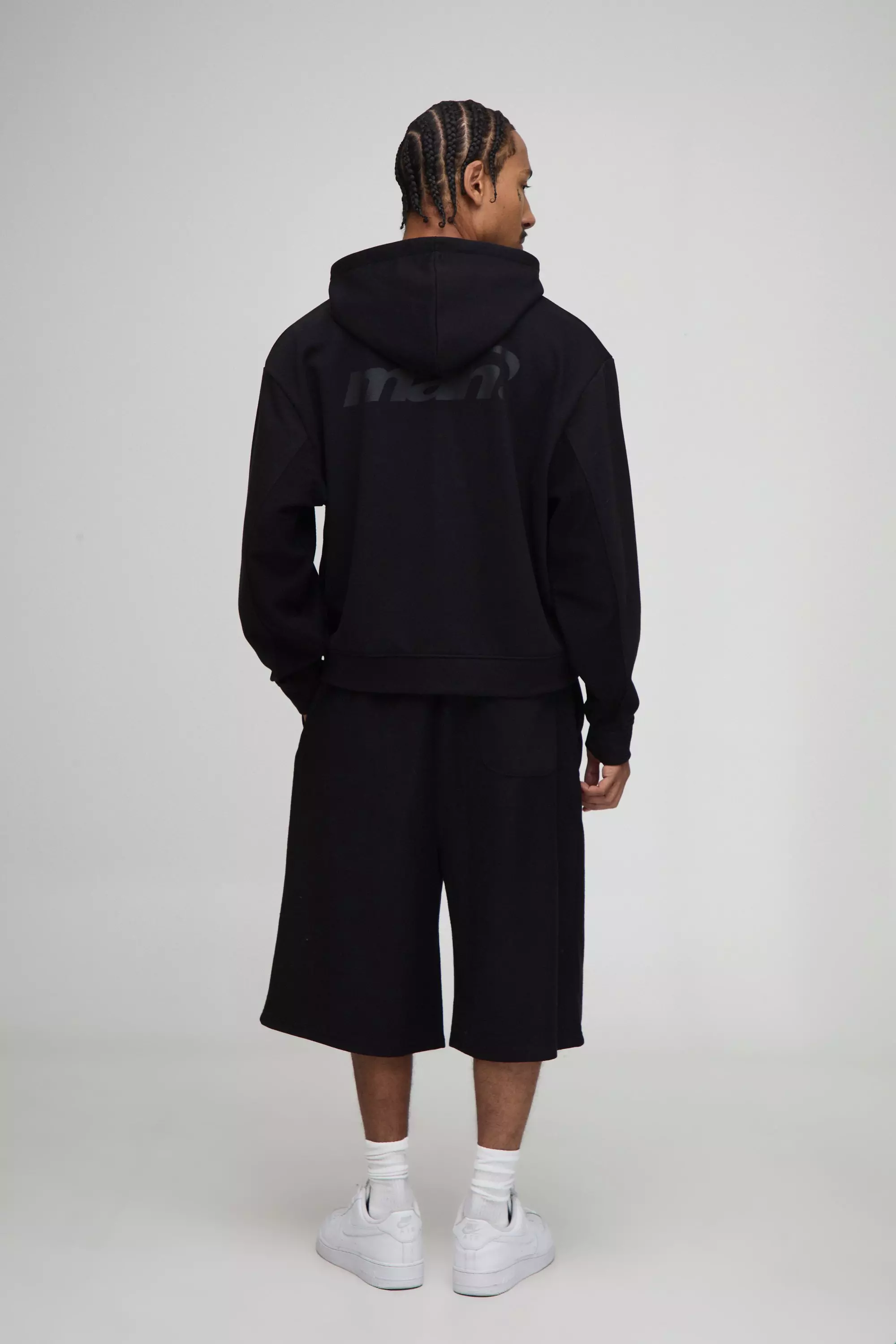 Oversized Reverse Loopback Drop Crotch Short | boohooMAN USA