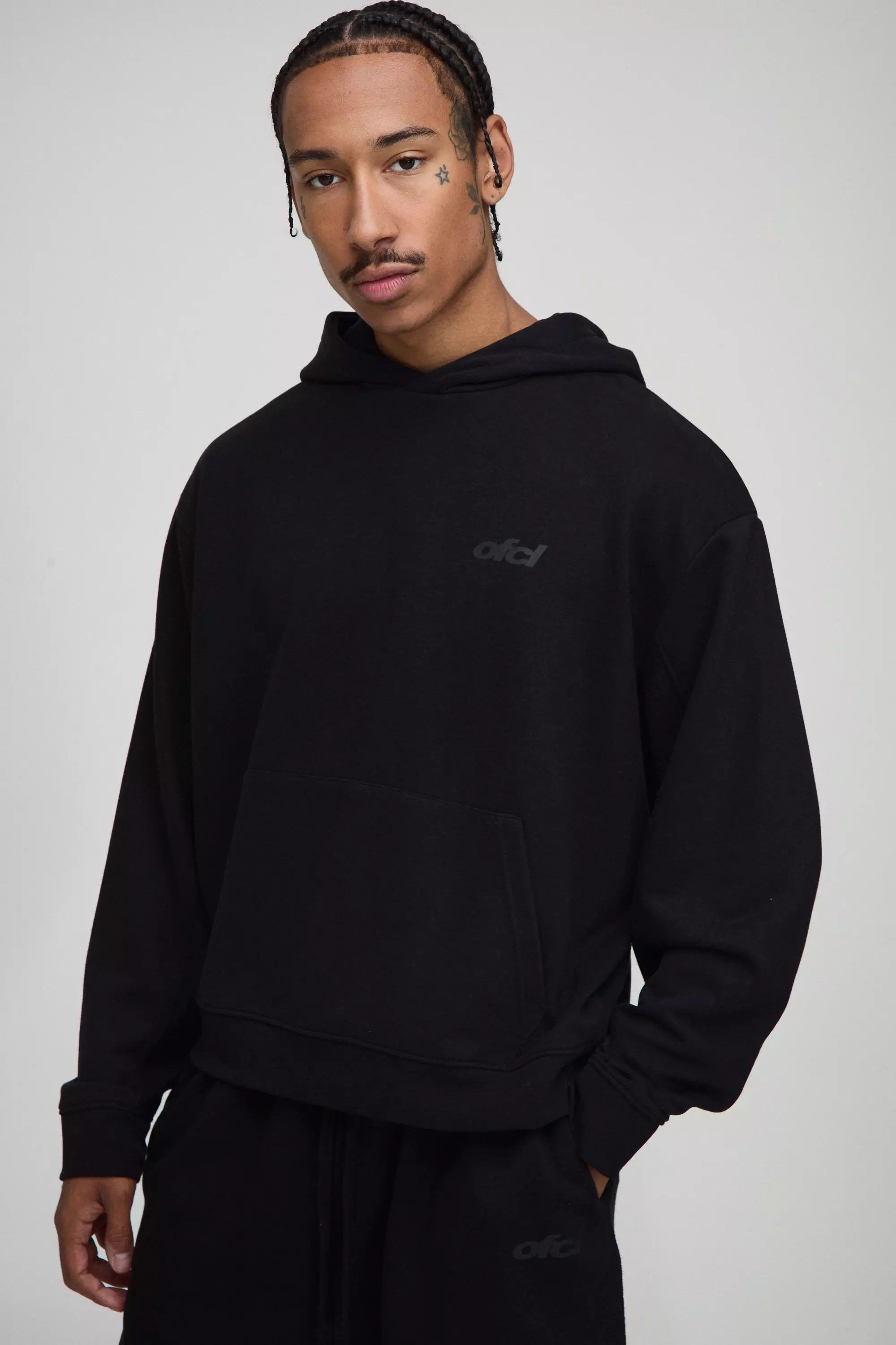 Oversized Reverse Loopback Hoodie | boohooMAN AU