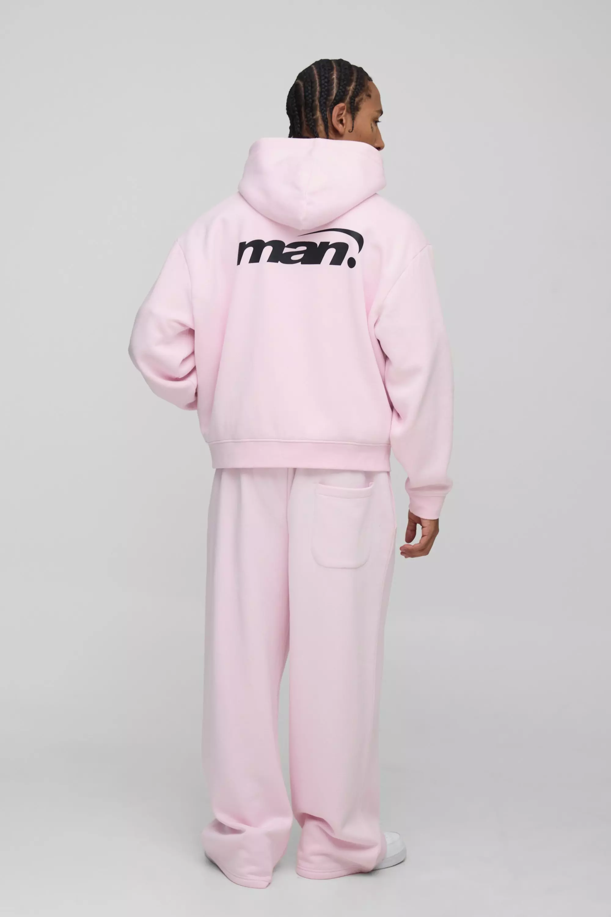 Wide Leg Pastel MAN Jogger | boohooMAN USA
