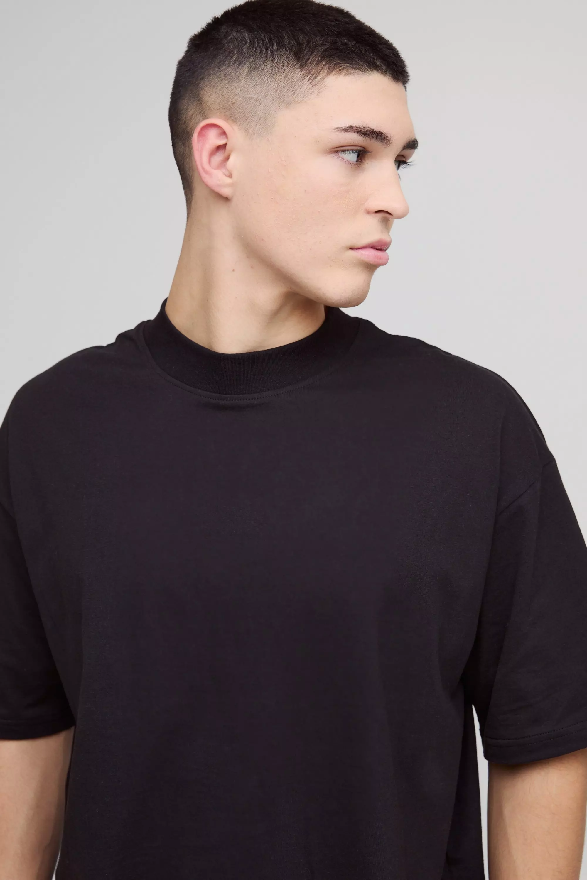 Oversized Boxy Extended Neck T-shirt | boohooMAN USA