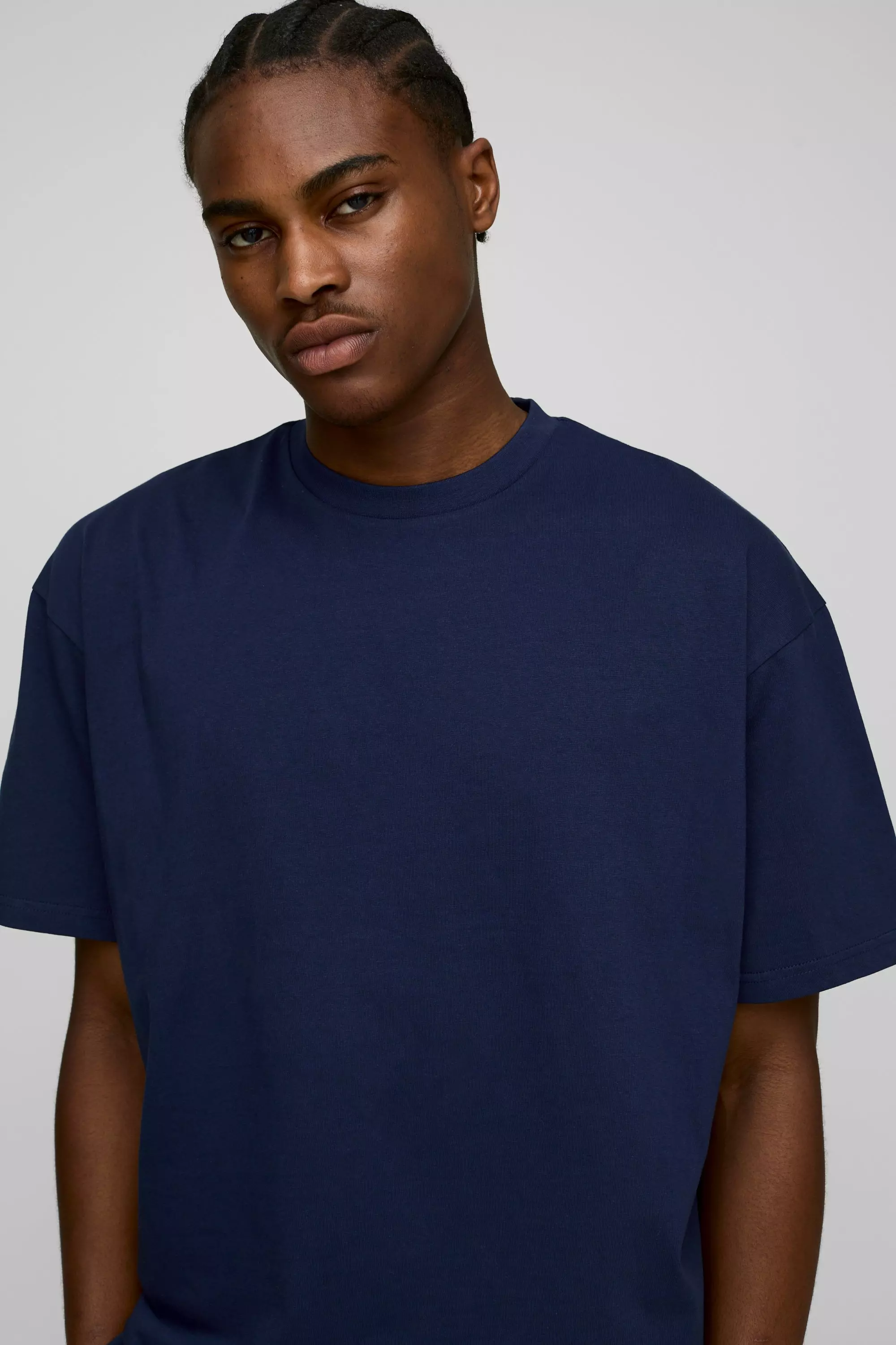 Oversized Basic Crew Neck T-shirt | boohooMAN USA