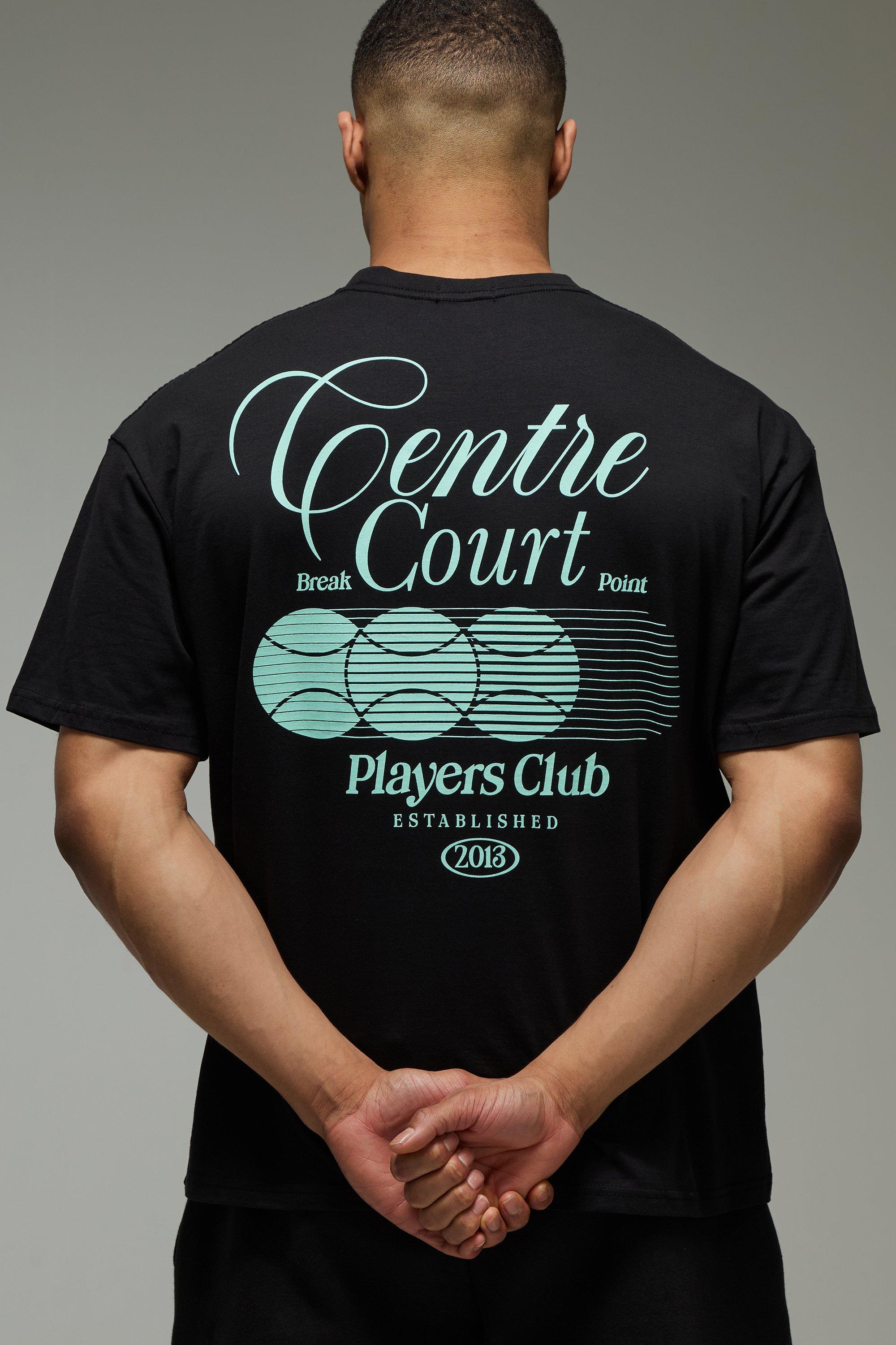 MAN Active Oversized Centre Court T-Shirt | boohooMAN USA