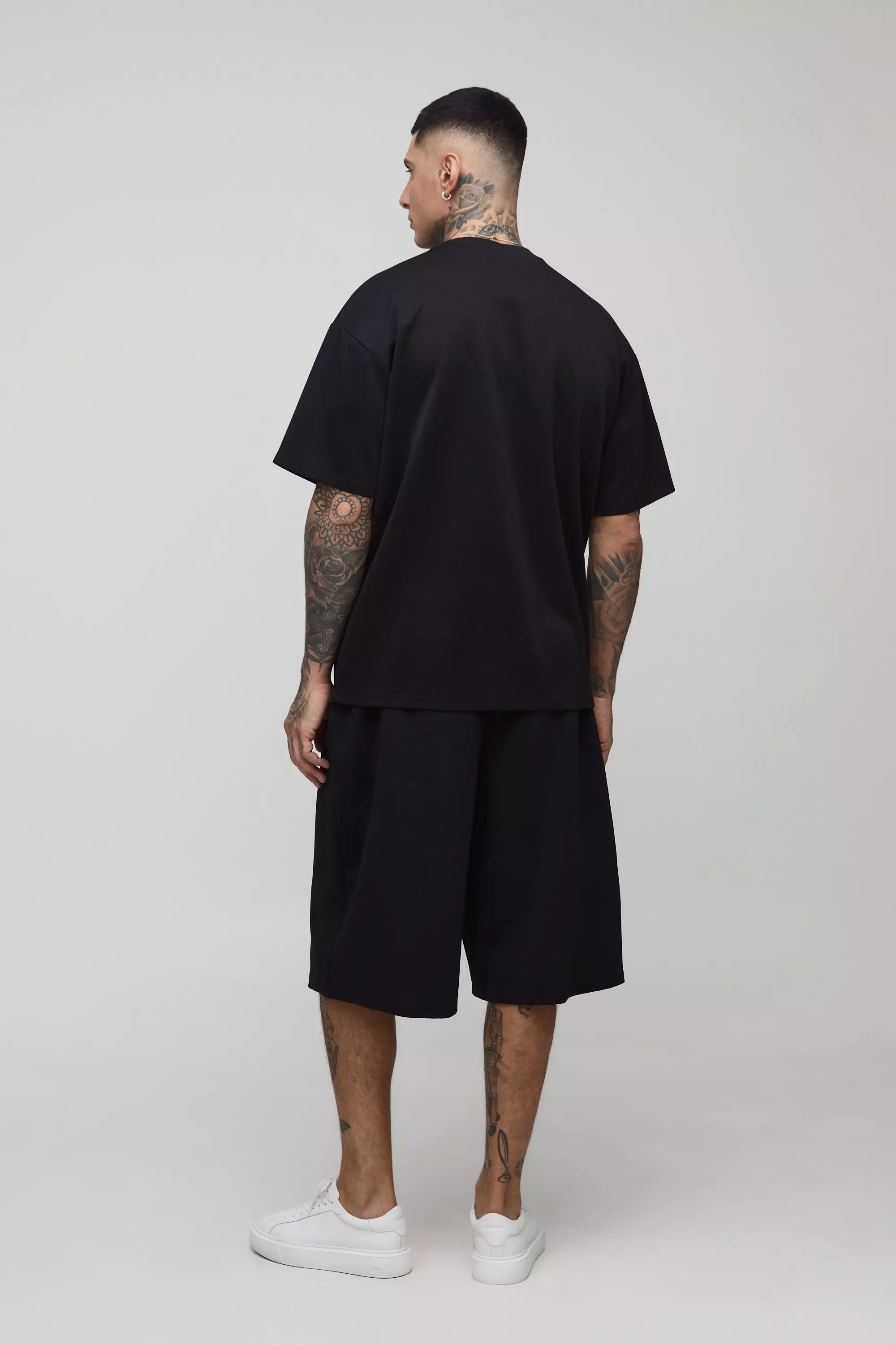 Black Tall Oversized Scuba T-Shirt alternative image