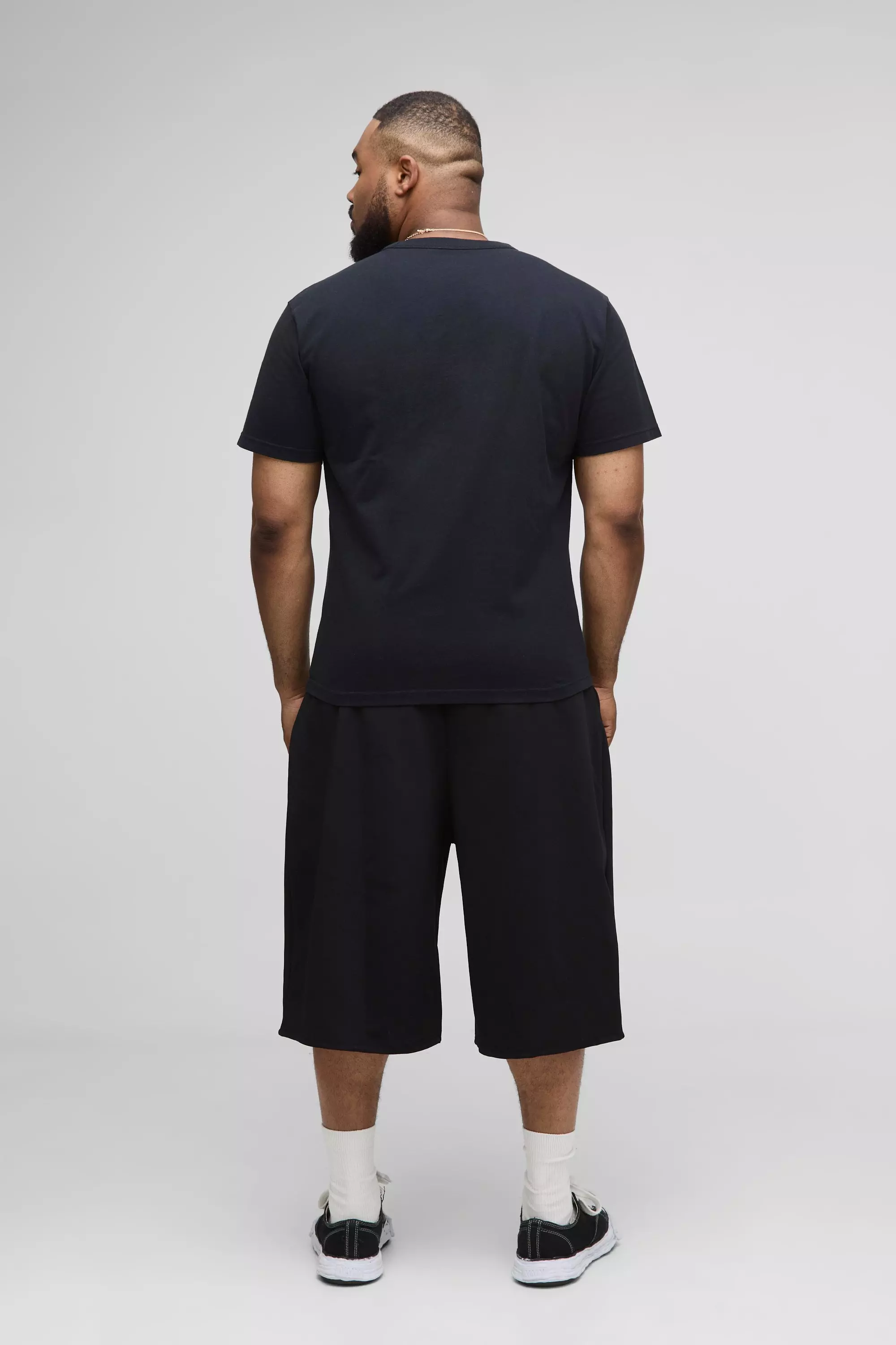 Pantaloni tuta Plus Size in Scuba, Black immagine alternativa