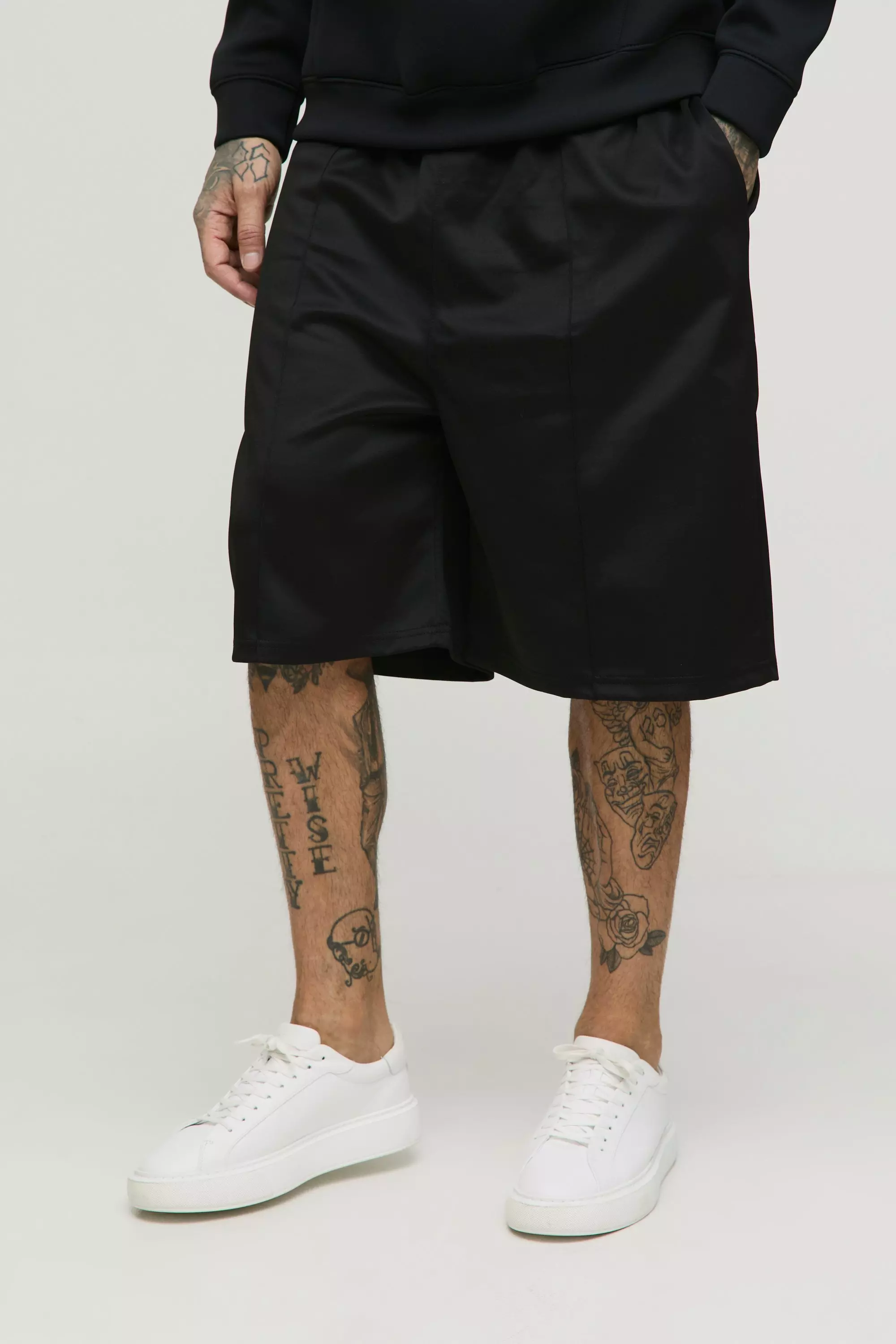 Tall - Short oversize à pinces, Black autre image