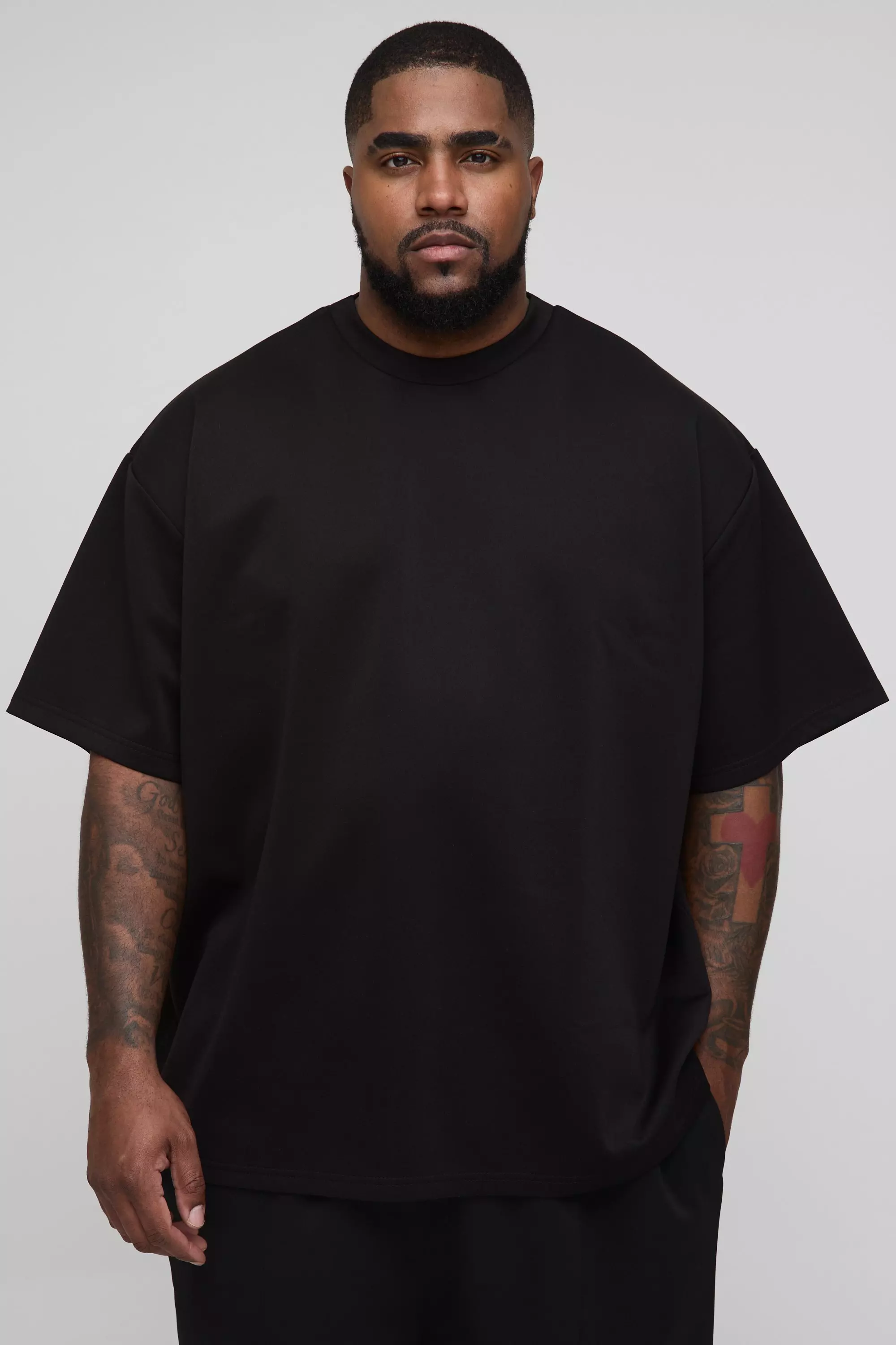 Grande taille - T-shirt oversize, Black autre image
