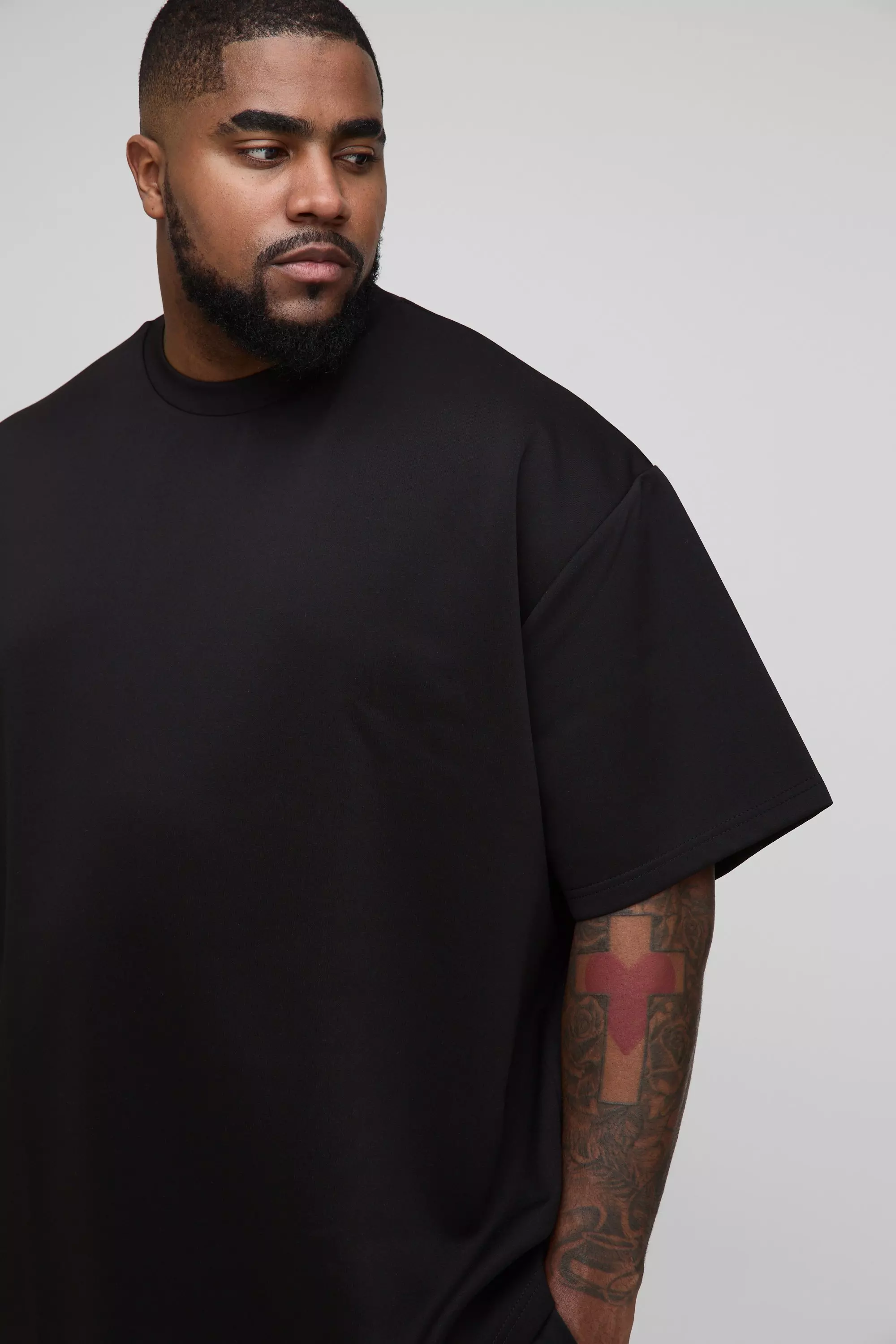 Grande taille - T-shirt oversize, Black autre image