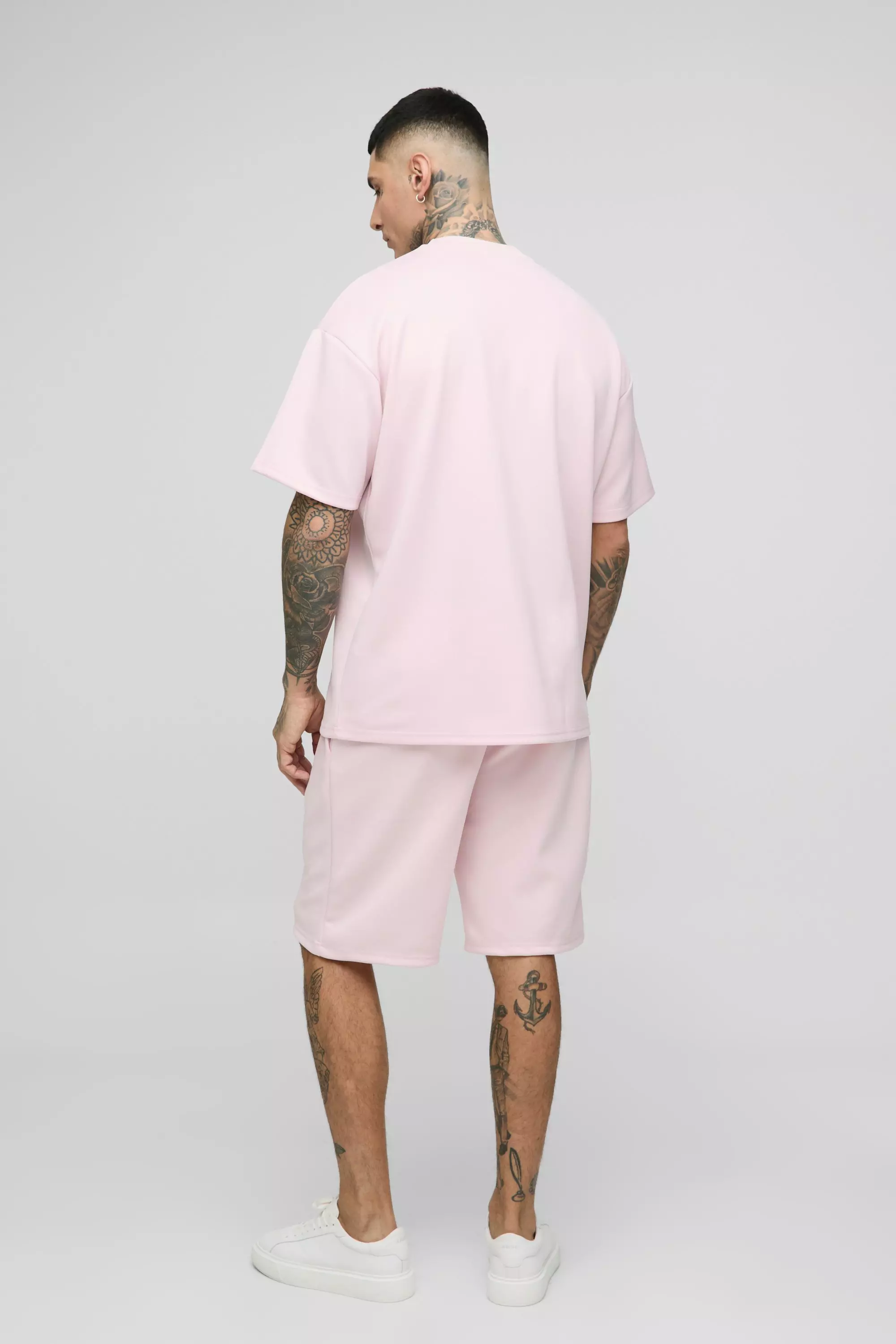 Tall - Ensemble oversize avec t-shirt et short, Pink autre image