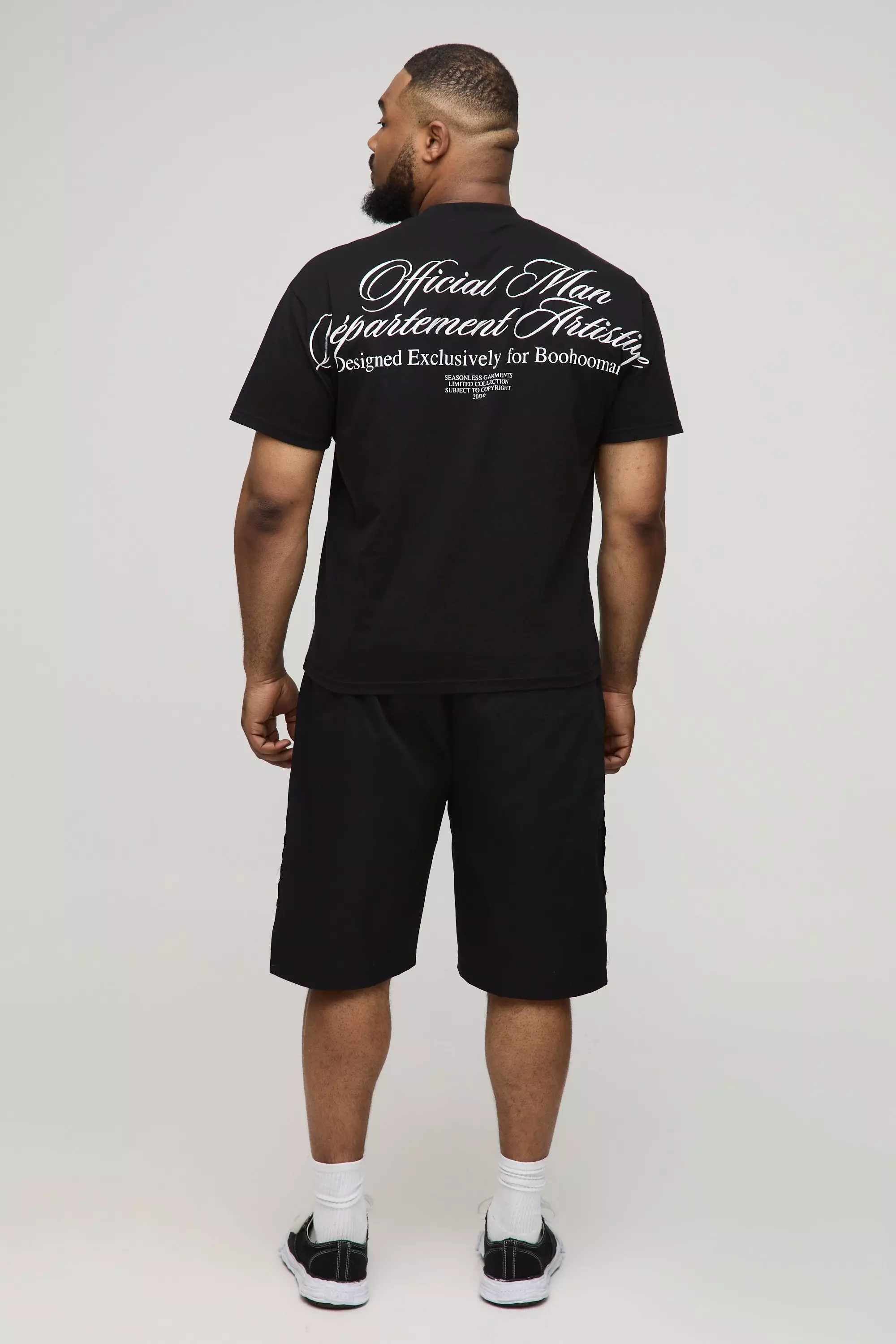 Plus Relaxed Fit Elasticated Carpenter Shorts | boohooMAN USA