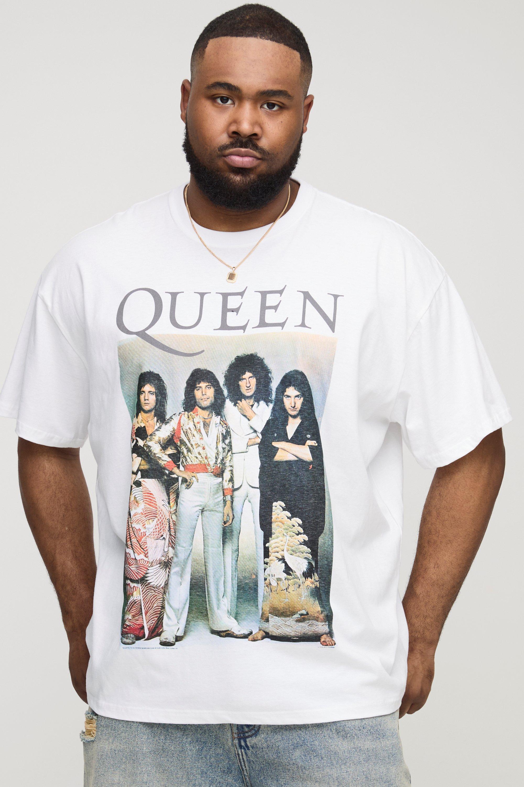 Plus Oversized Queen License Print T-Shirt | boohooMAN USA