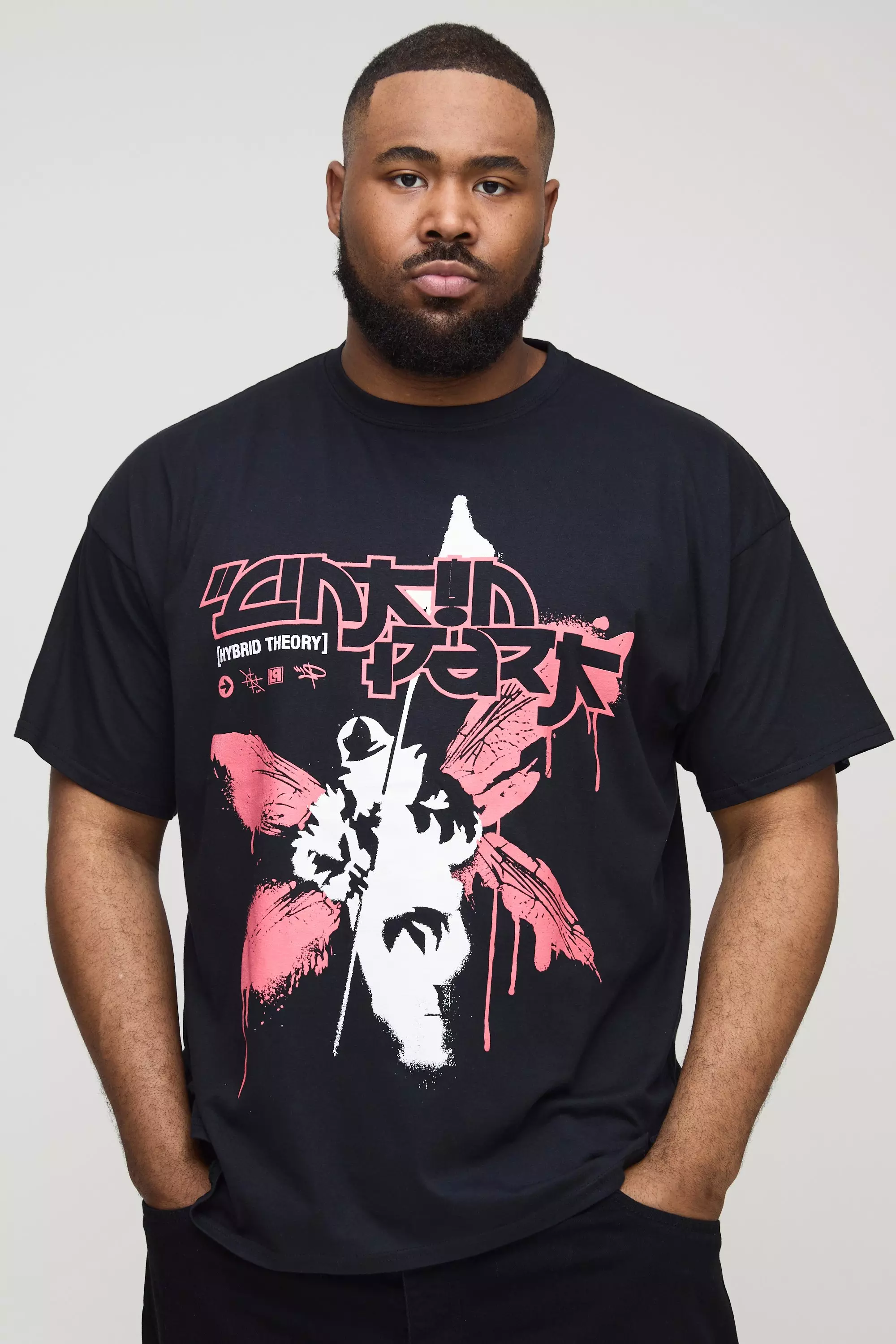 Plus Oversized Linkin Park License Print T-Shirt | boohooMAN USA