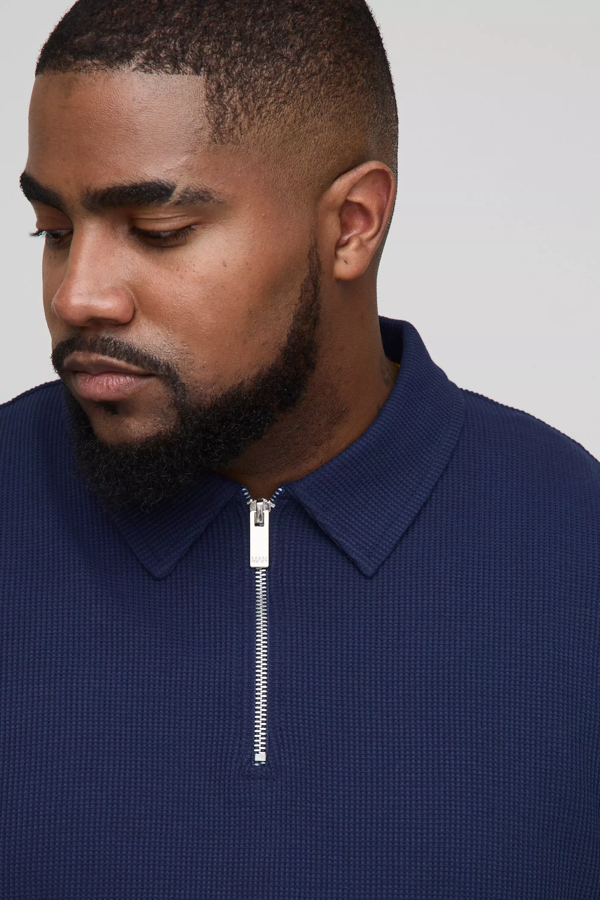 Plus Regular Fit Waffle Polo & Short Set | boohooMAN USA
