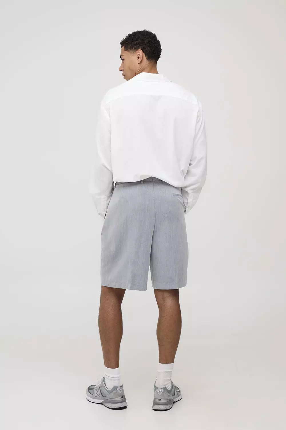 Herringbone Tailored Short | boohooMAN UK