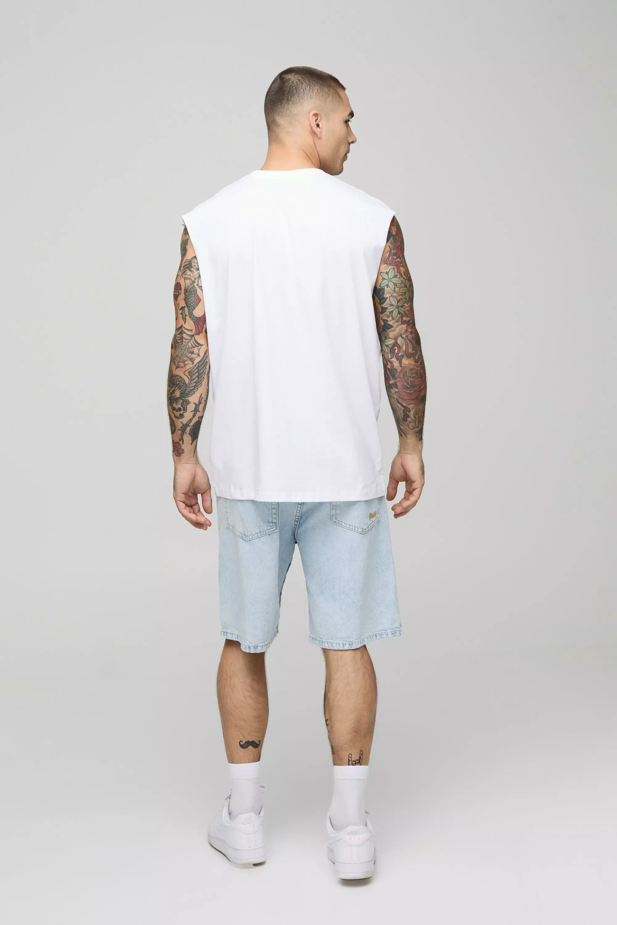 Oversized Homme Western Graphic Tank | boohooMAN USA
