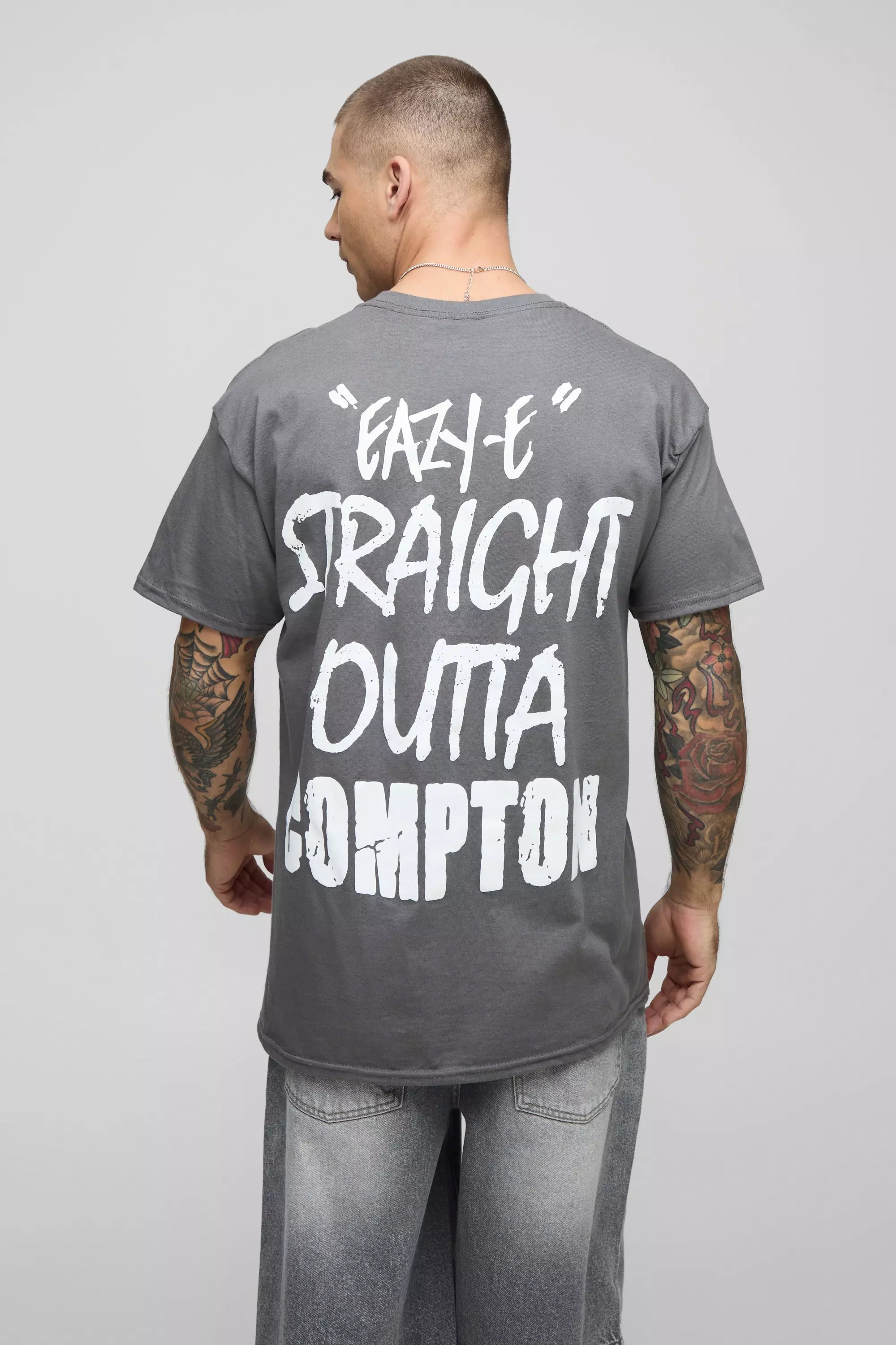 T-shirt oversize à imprimé Eazy-E, Charcoal autre image