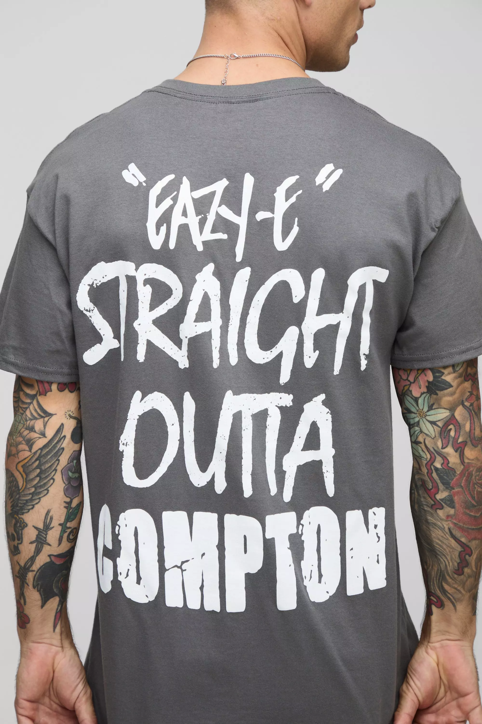 T-shirt oversize à imprimé Eazy-E, Charcoal autre image