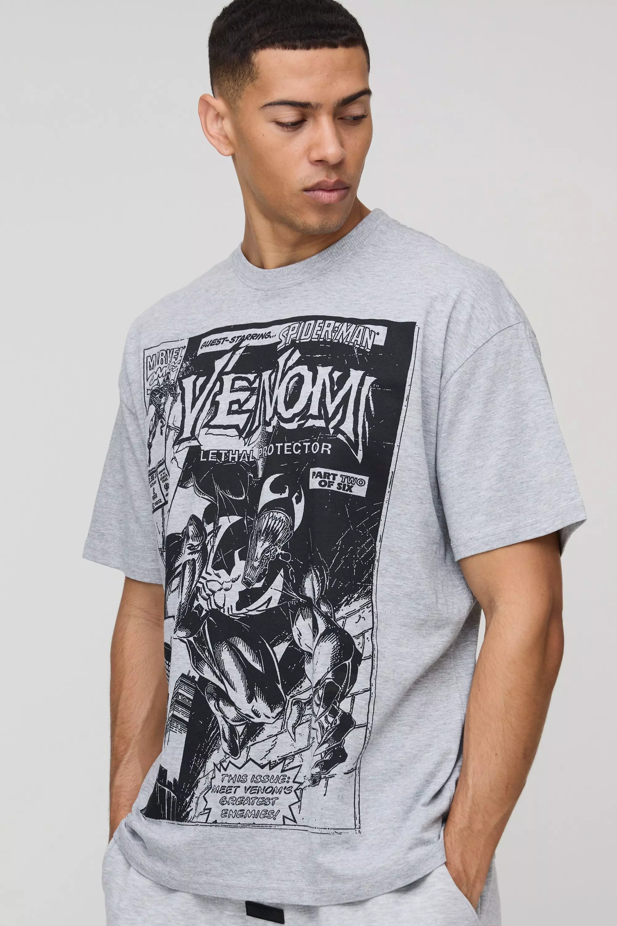 Oversized Marvel Venom License Graphic T Shirt | boohooMAN USA