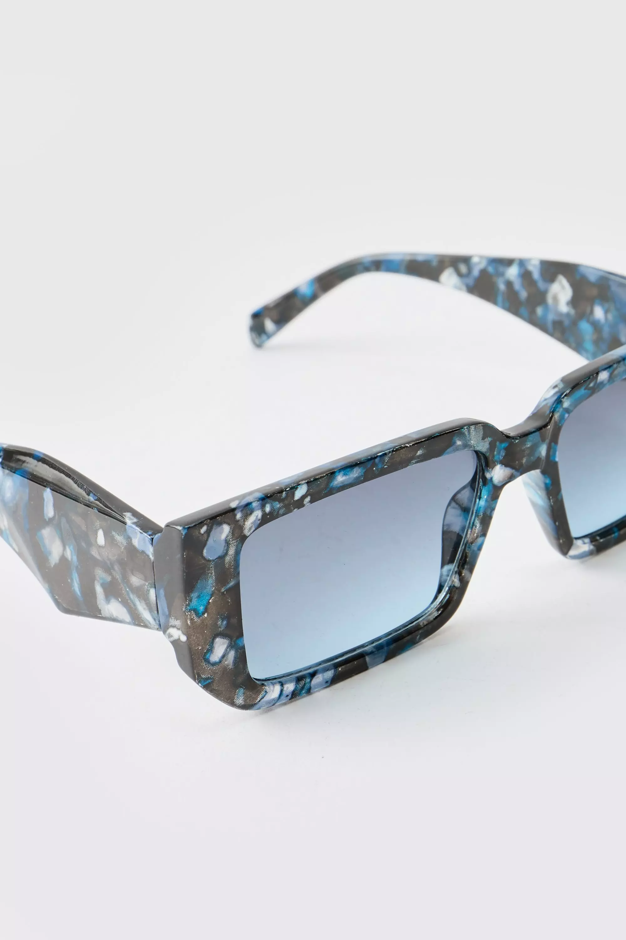 Blue Marble Rectangular Sunglasses alternative image