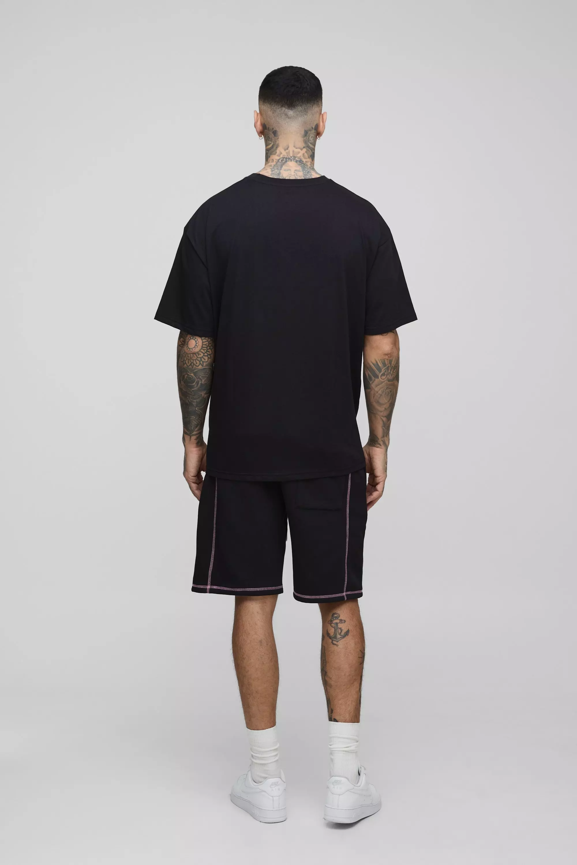Tall Man Star Puff Print Oversized T-Shirt | boohooMAN USA