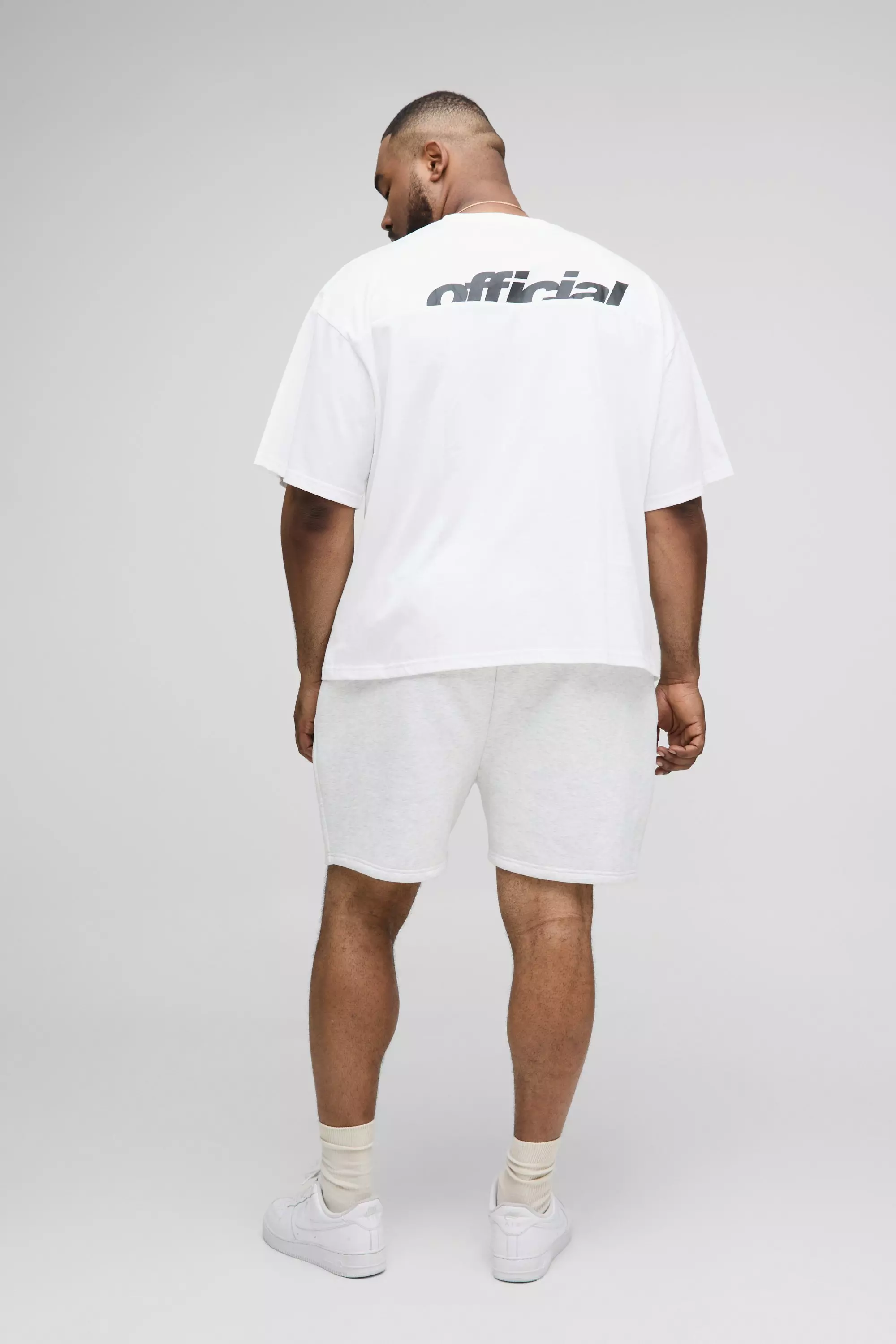 Plus Oversized Boxy Man Official Panel Print T-Shirt | boohooMAN USA