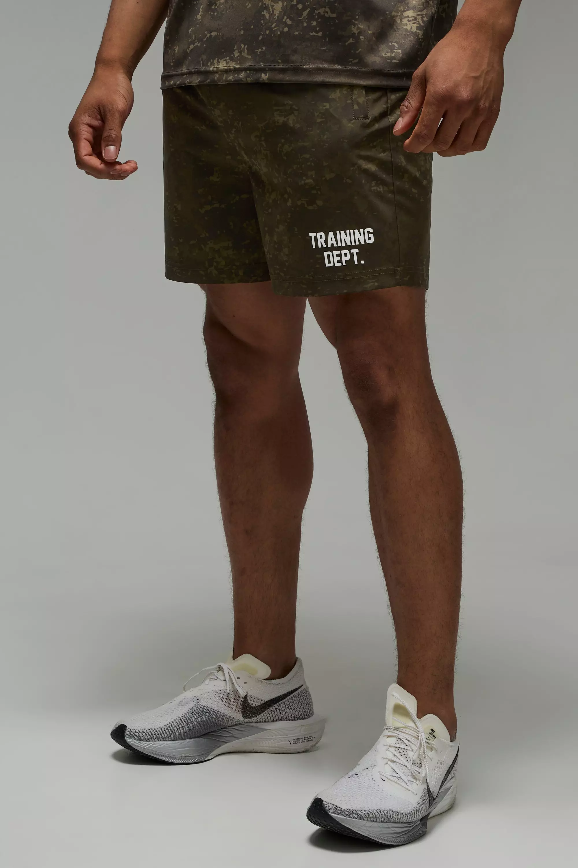 Training Dept Regular Fit 5inch Camo Short | boohooMAN USA