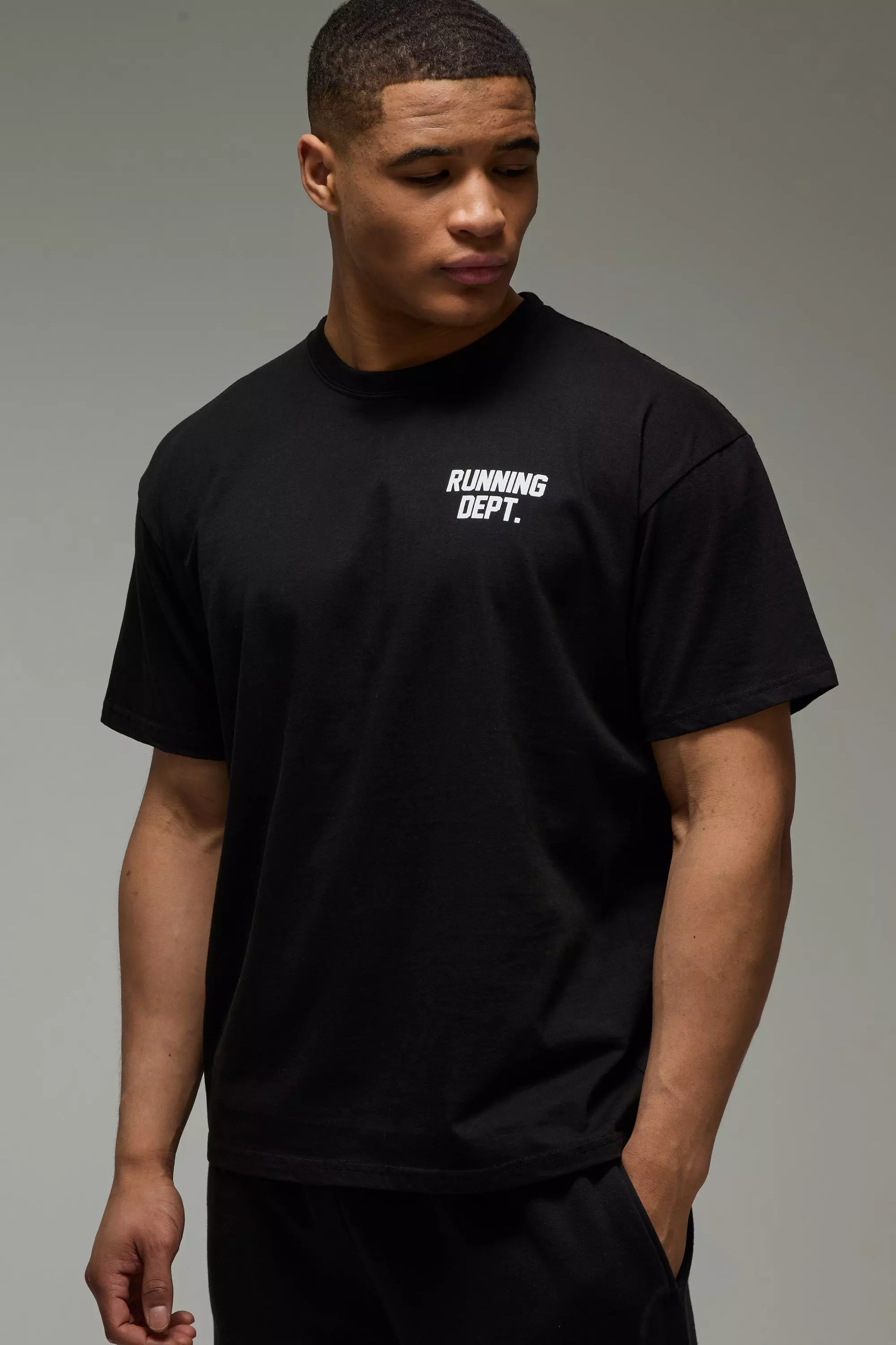 Black MAN Active Running Dept Oversized  T-Shirt alternative image