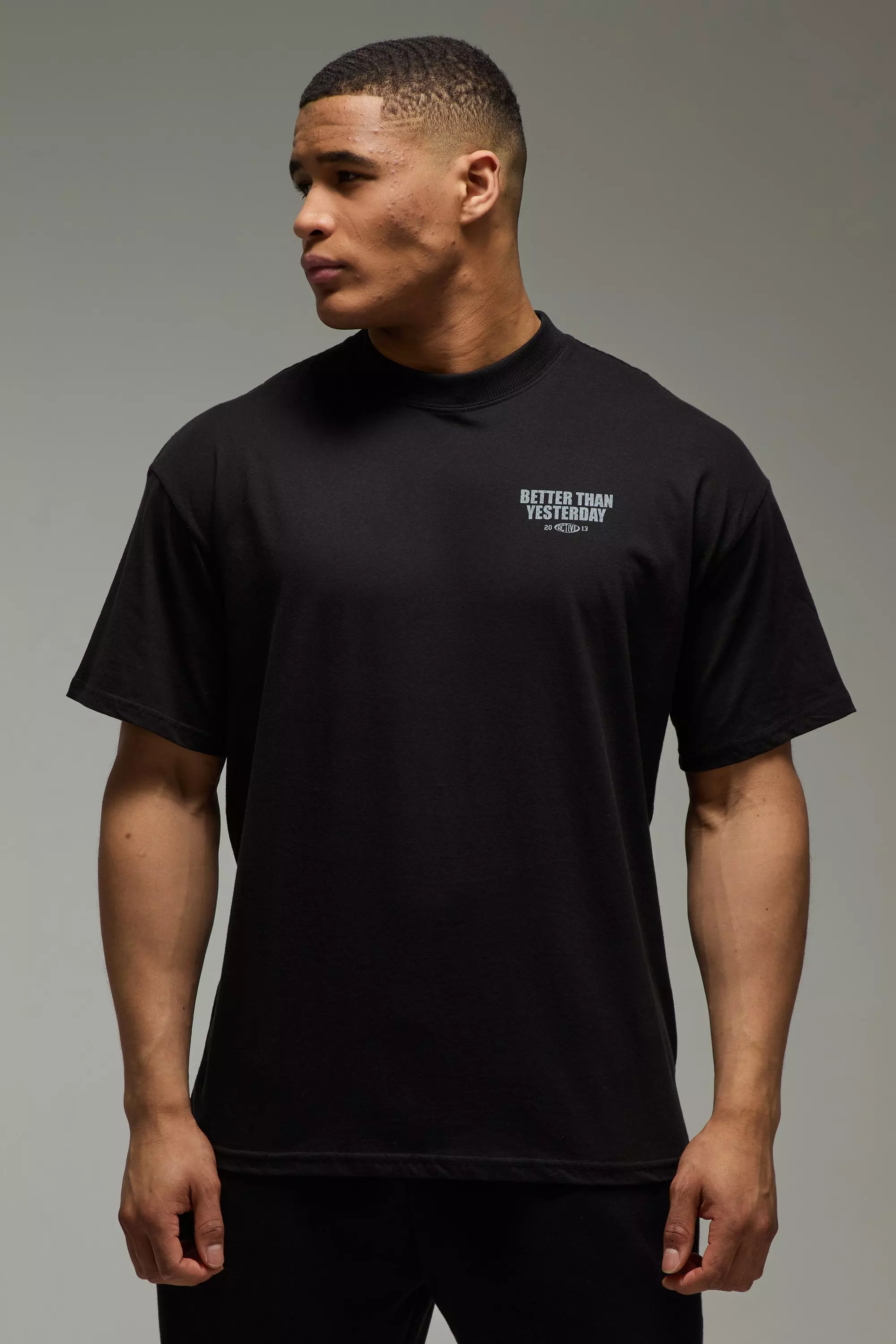 MAN Active Strength and Resistance Oversized T-Shirt | boohooMAN USA