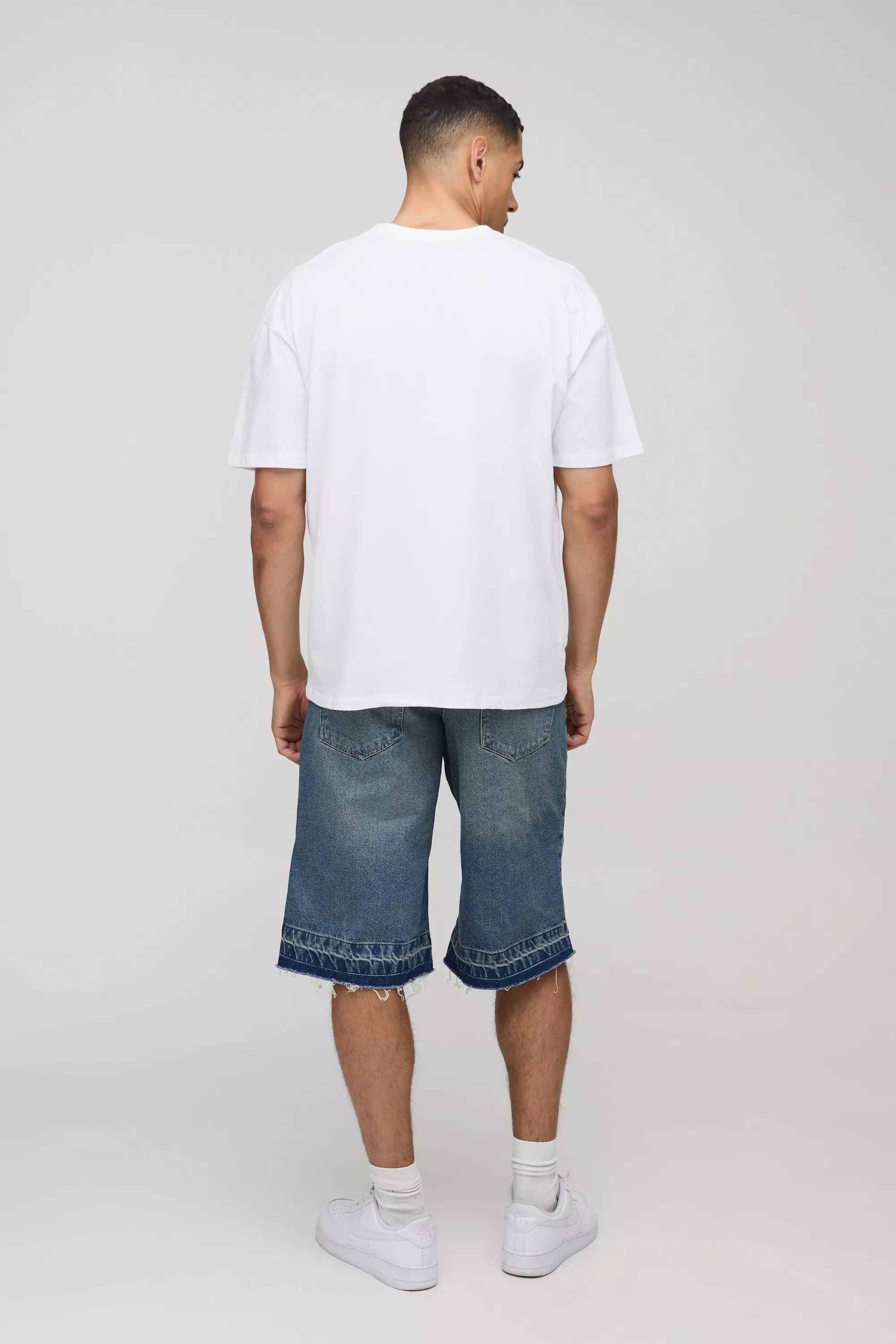 White Oversized Miami Heart Graphic T Shirt alternative image