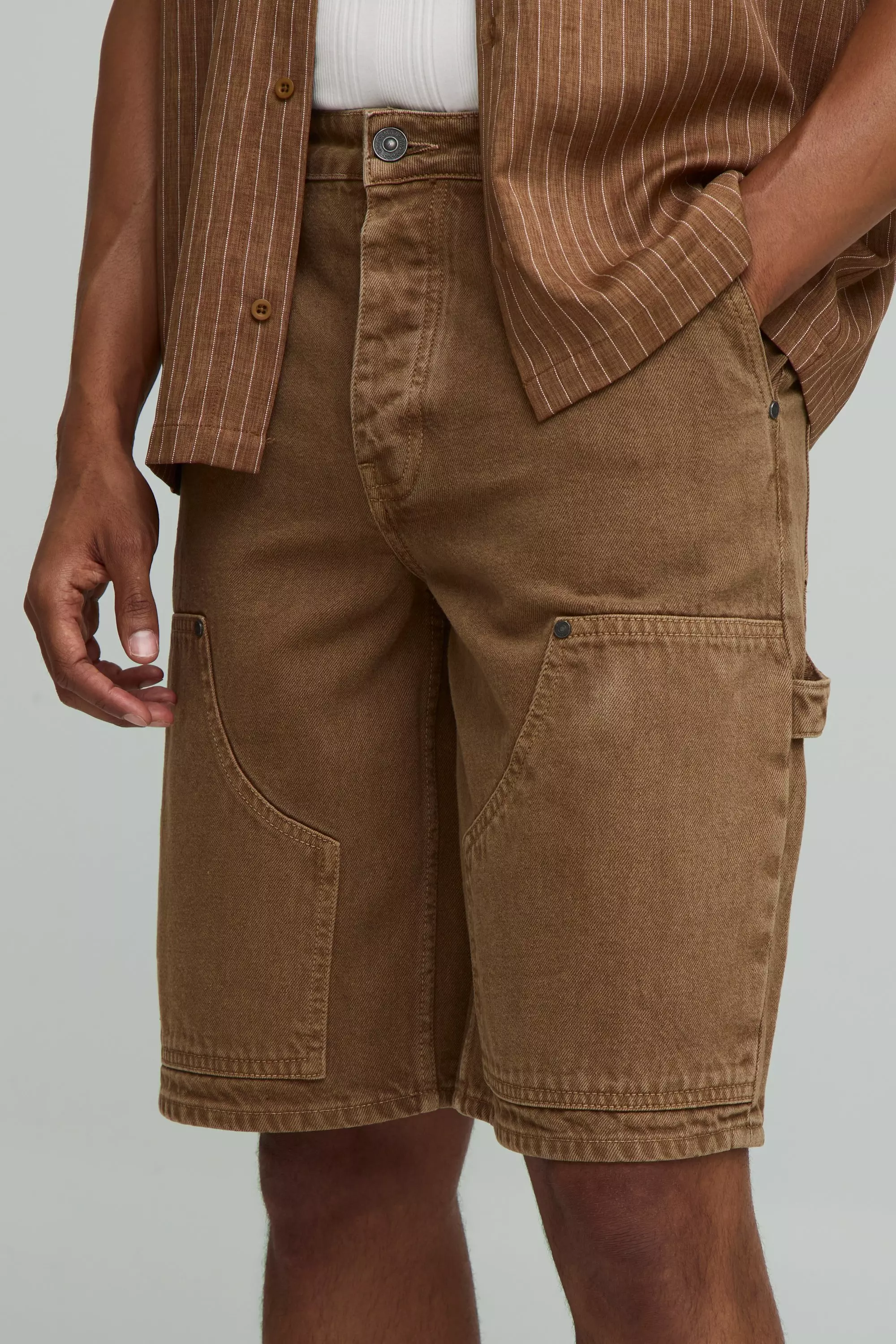 Carpenter Overdye Bermuda Shorts | boohooMAN USA