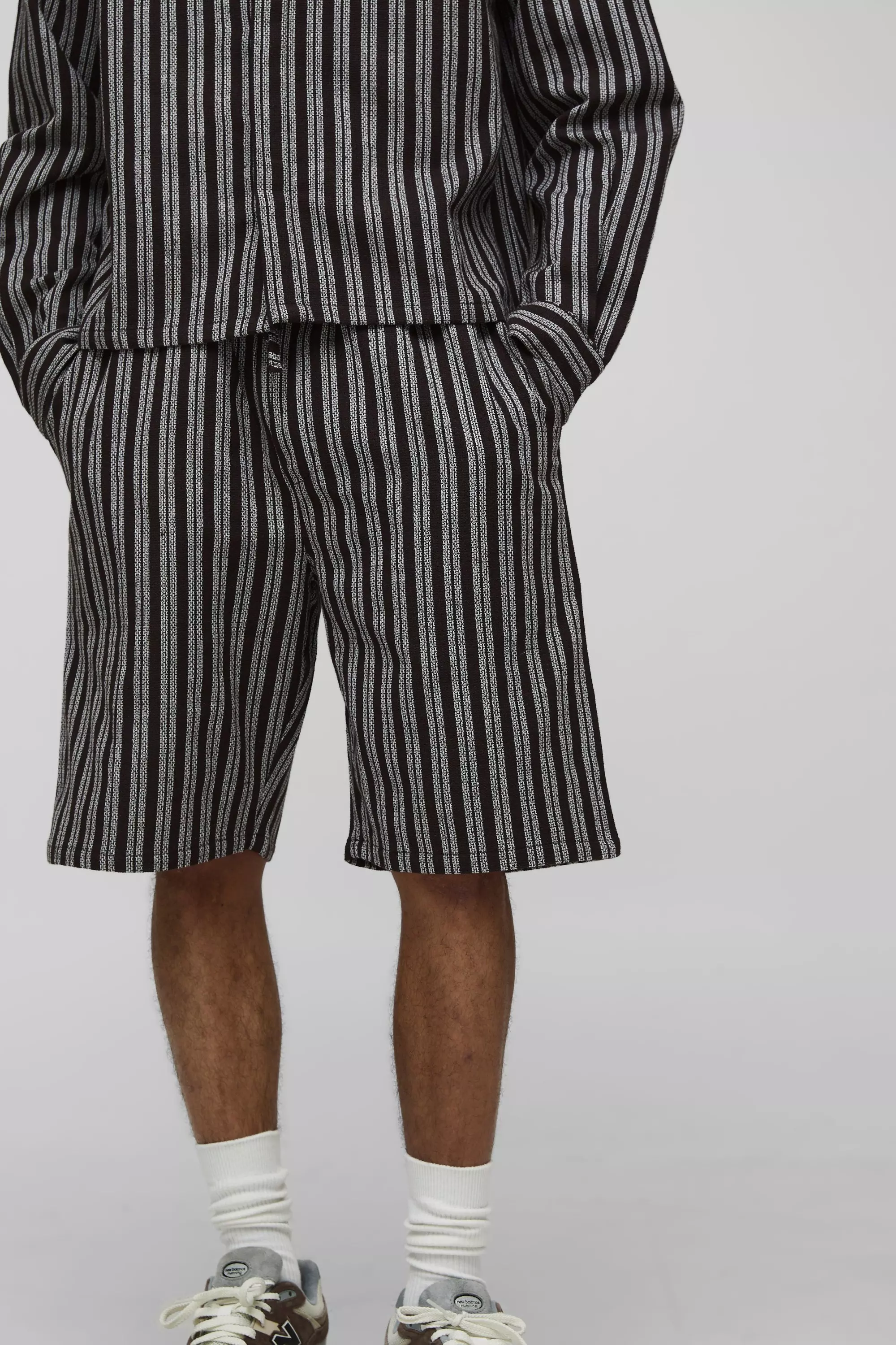 Stripe Relaxed Fit Short | boohooMAN USA