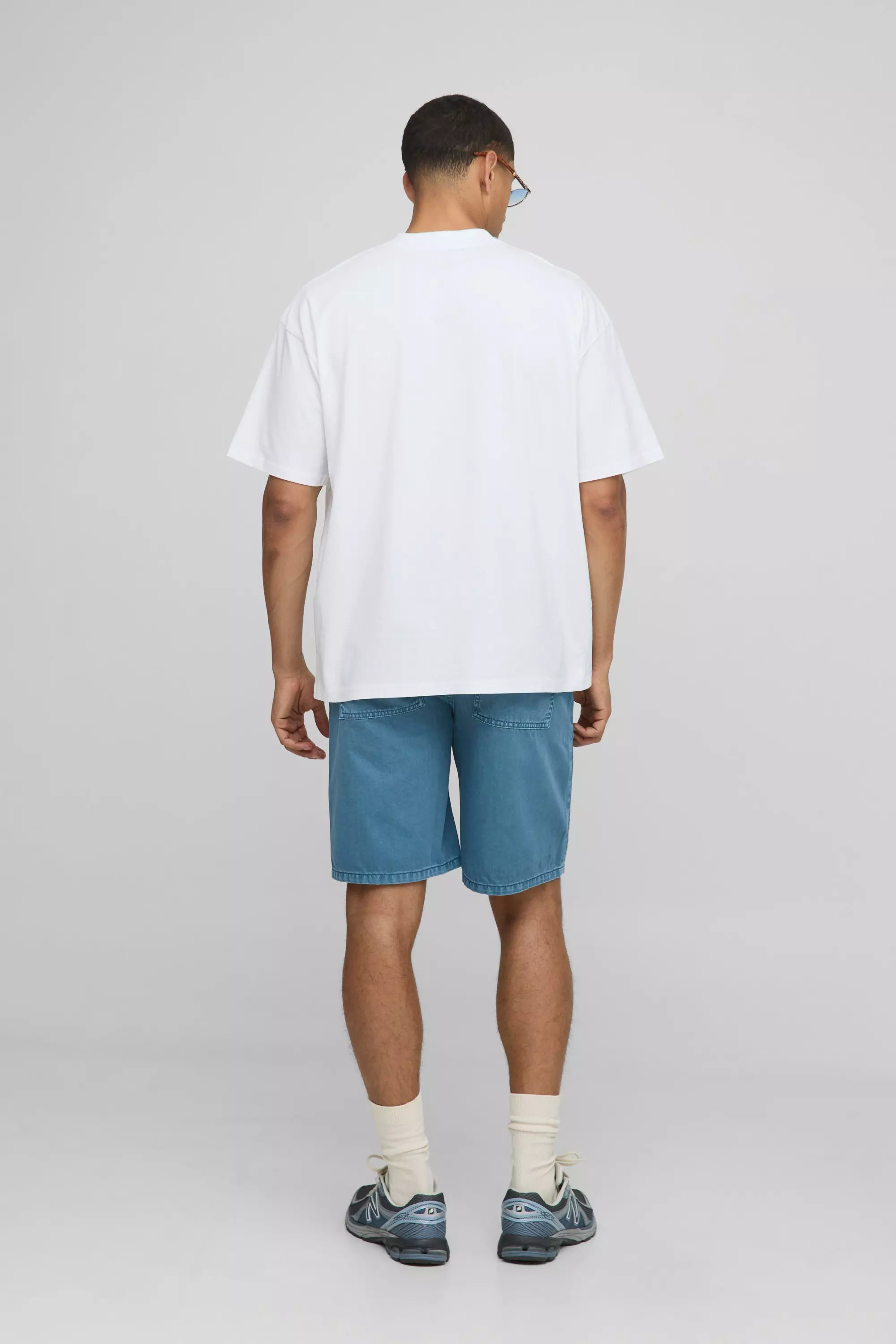 Relaxed Fit Carpenter Overdyed Belted Shorts | boohooMAN USA