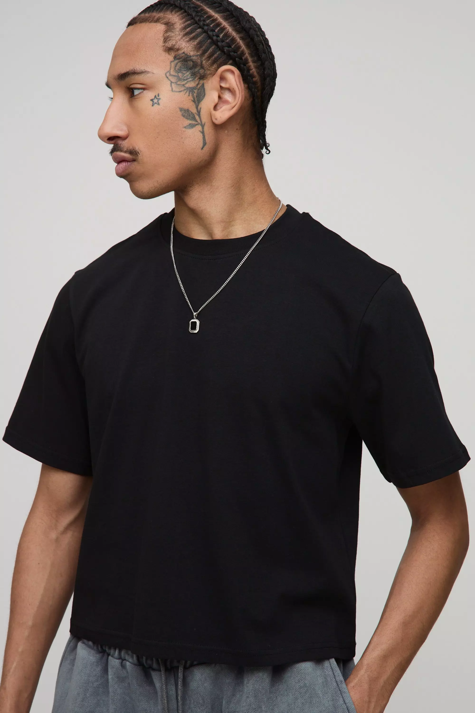 Shrunken Boxy T-Shirt Black