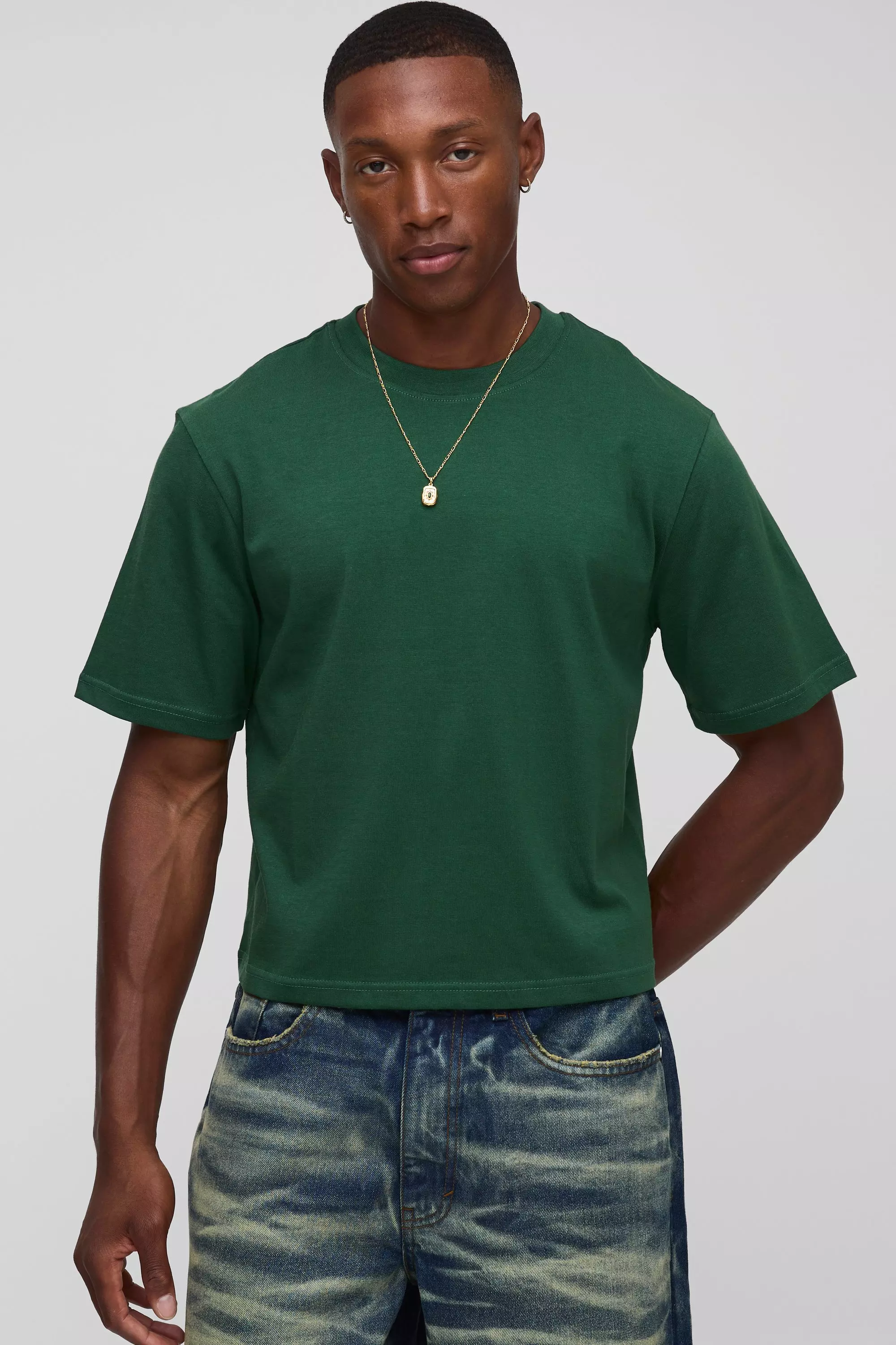 Green Shrunken Boxy T-Shirt