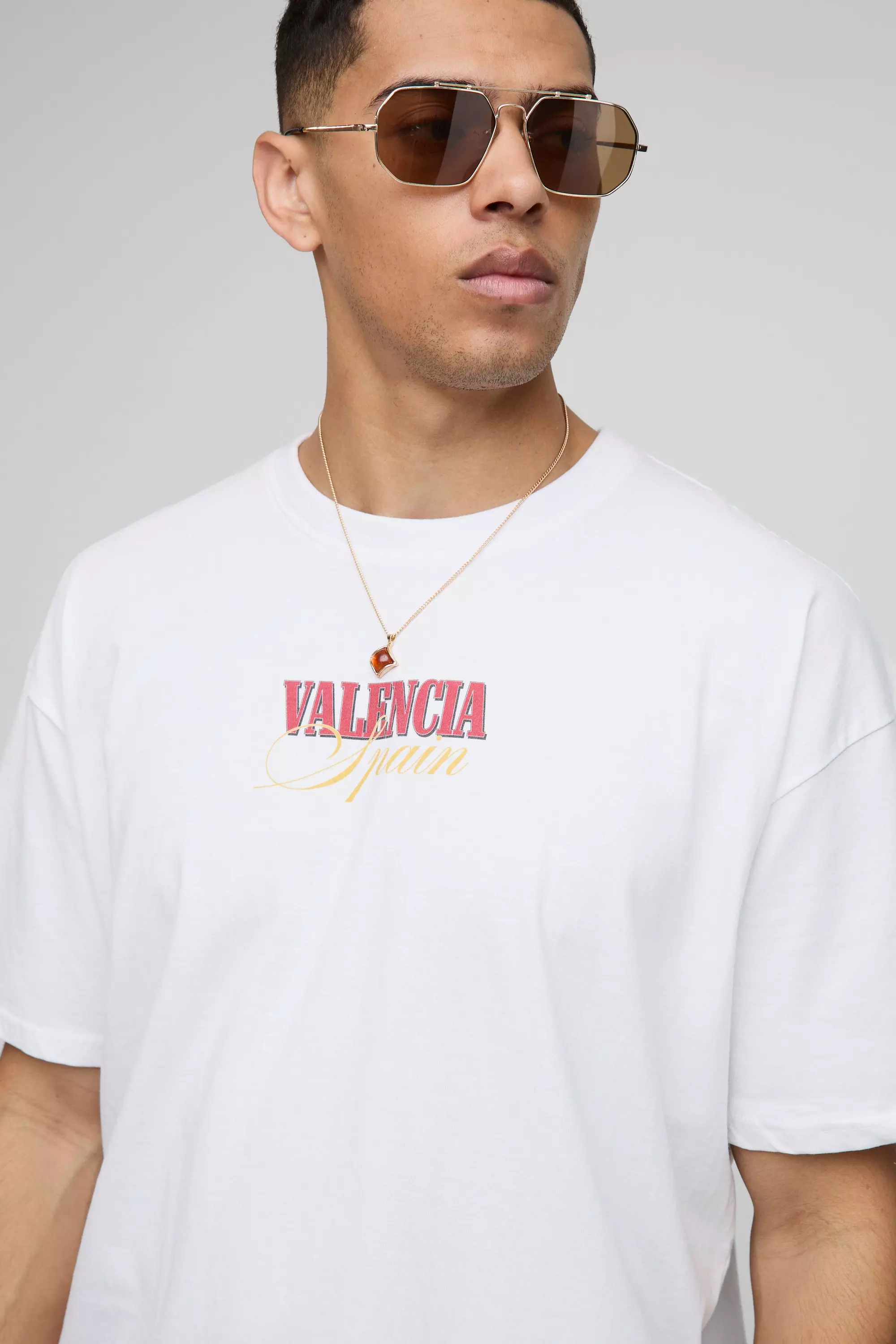 Oversized Valencia Moto T-Shirt | boohooMAN