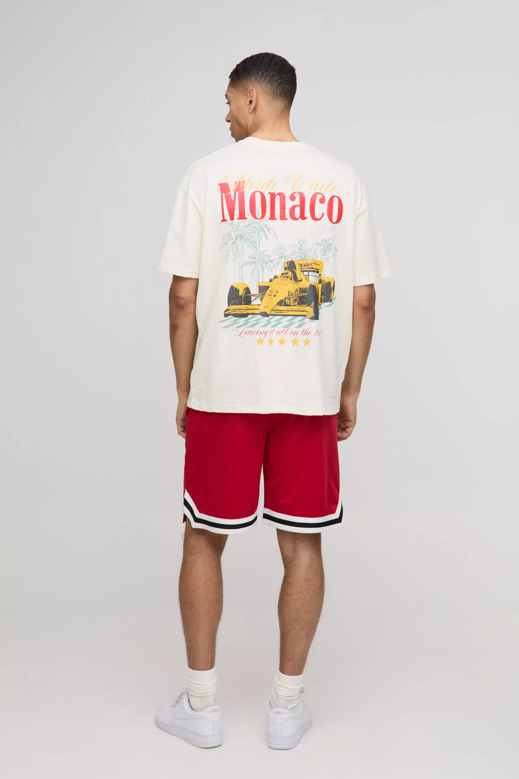 ◆ boohoo ◆ デラックス モナコ プリント Tシャツ cmm10469_sand_xl?pdp.template