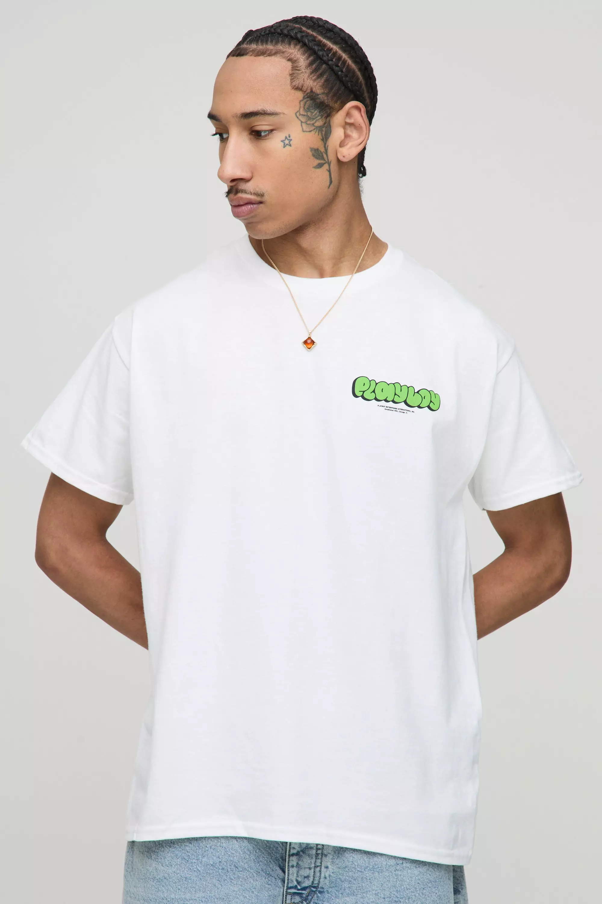 Oversized Playboy License Printed T-Shirt | boohooMAN USA
