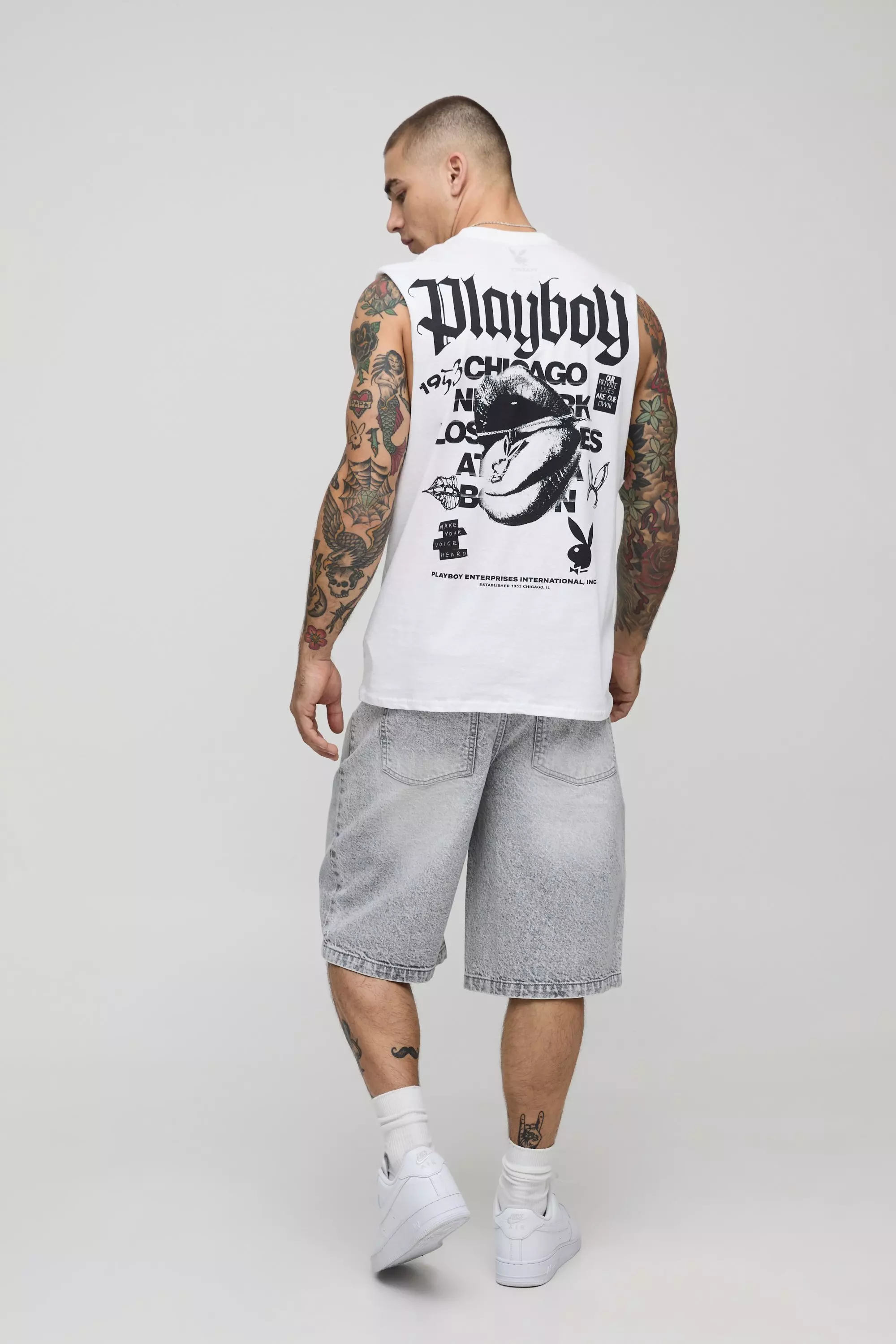 Tanktop mit lizenziertem Playboy-Print, White alternatives Bild