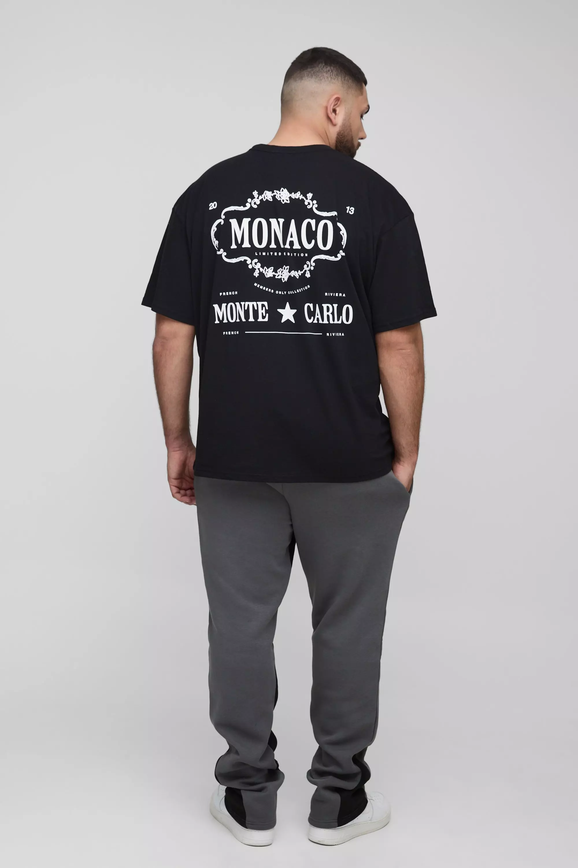 Black Plus Oversized Monte Carlo T-Shirt alternatieve afbeelding