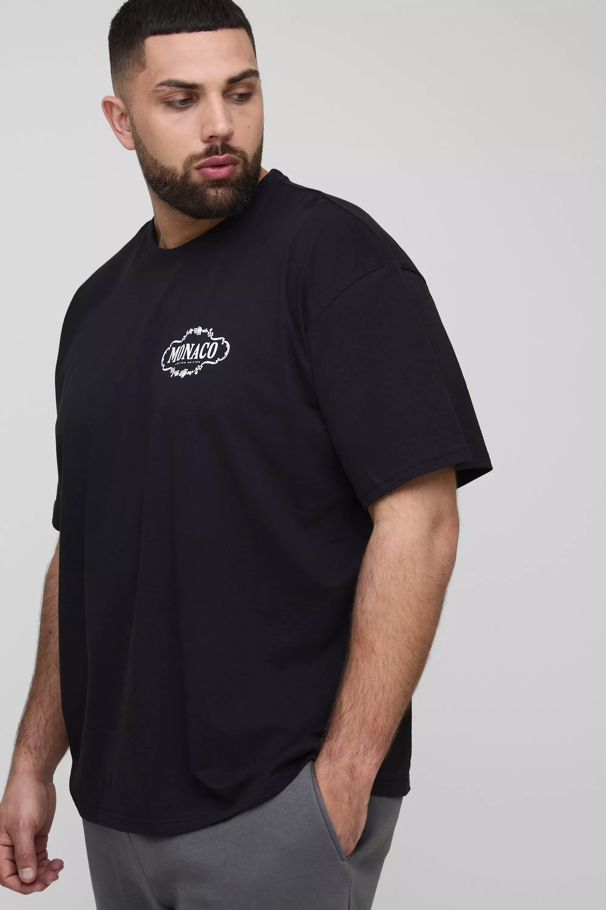 Black Plus Oversized Monte Carlo T-Shirt alternatieve afbeelding