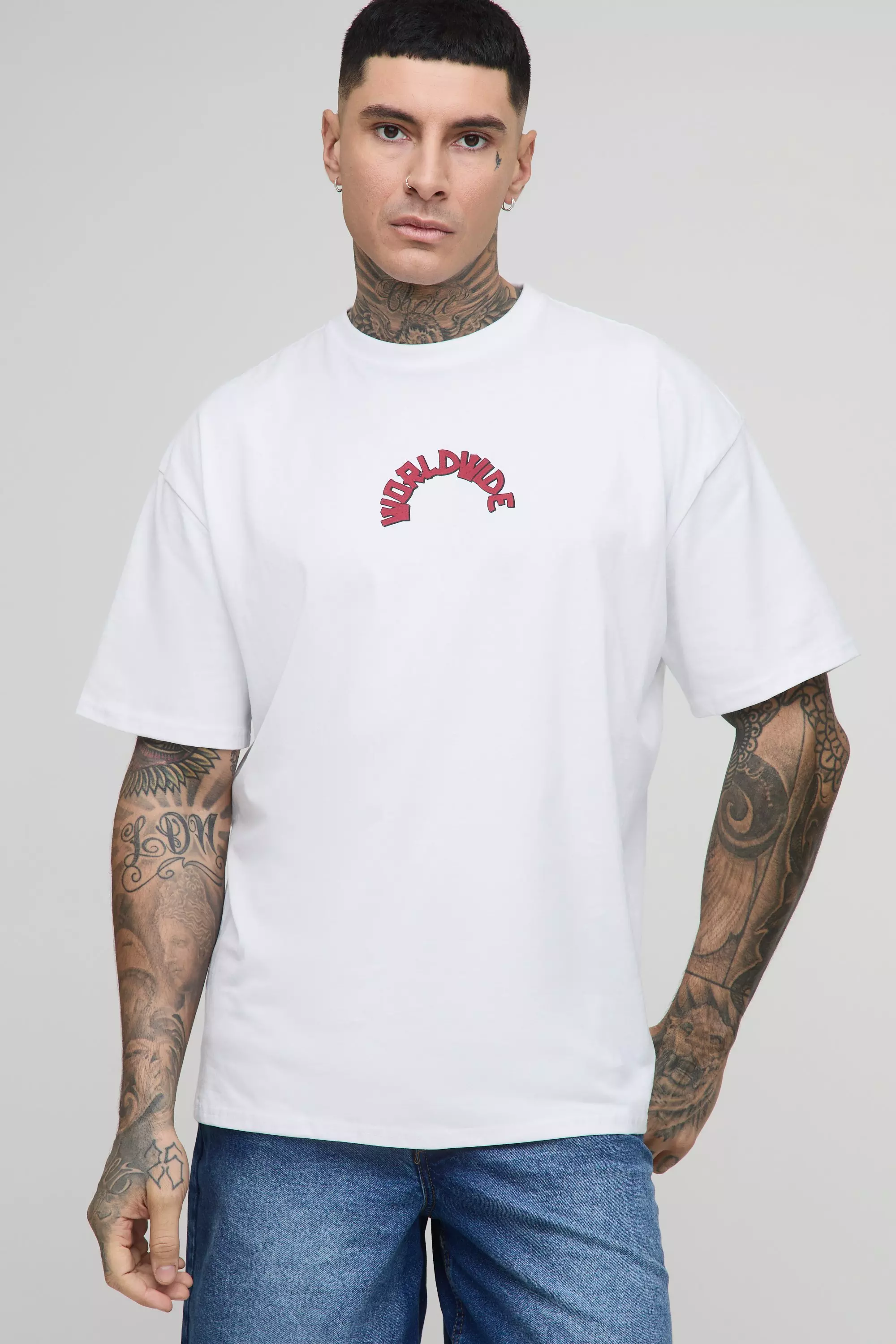 Tall - T-shirt oversize à imprimé tigre, White autre image