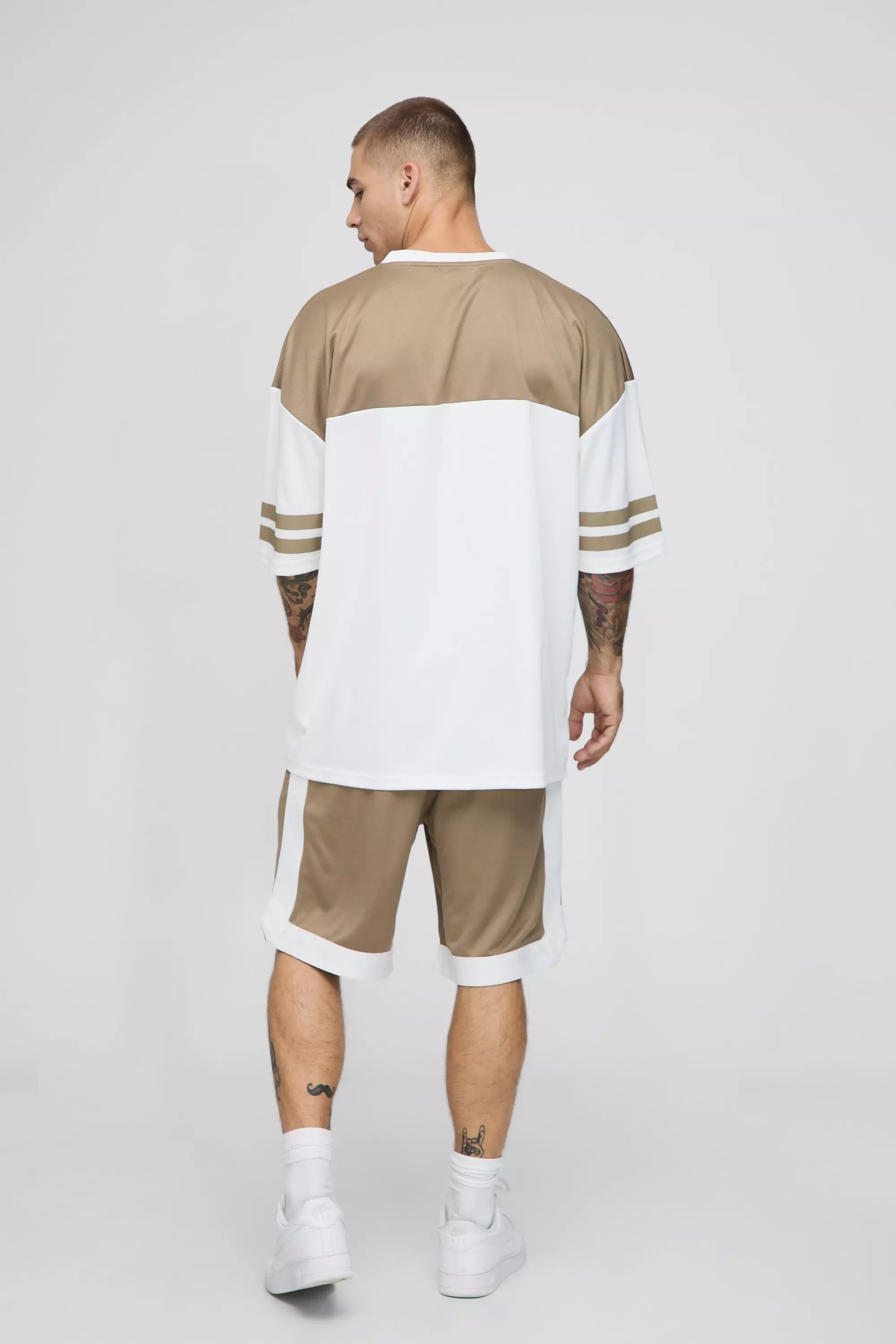 Oversized Official Mesh Hockey Top & Short Set | boohooMAN UK