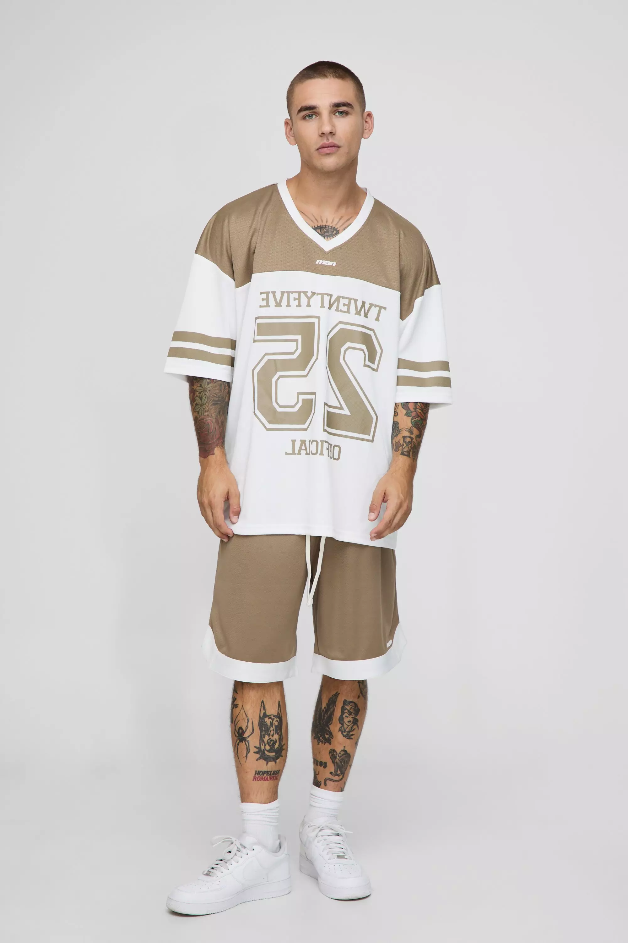 Oversized Official Mesh Hockey Top & Short Set | boohooMAN UK