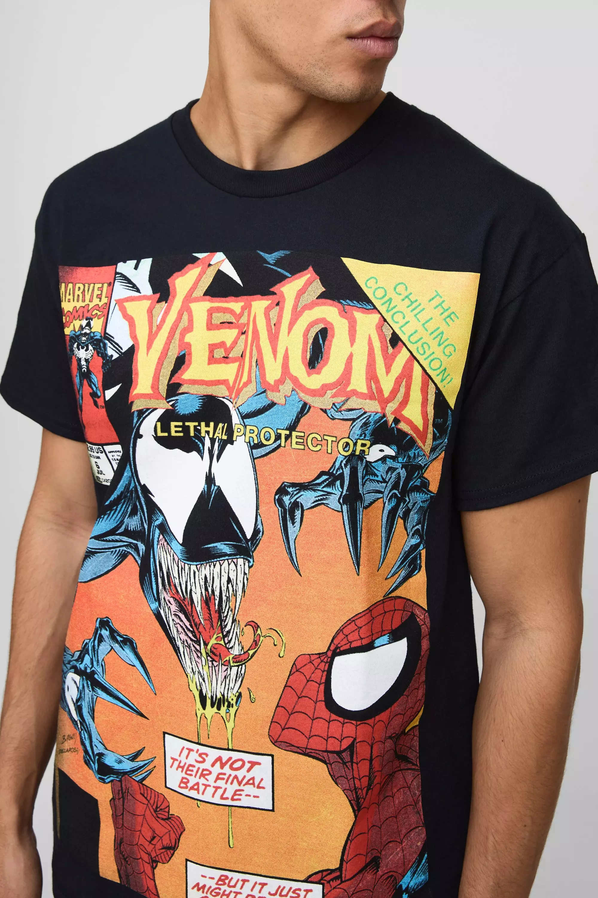 Regular Fit Venom License Graphic T Shirt | boohooMAN USA