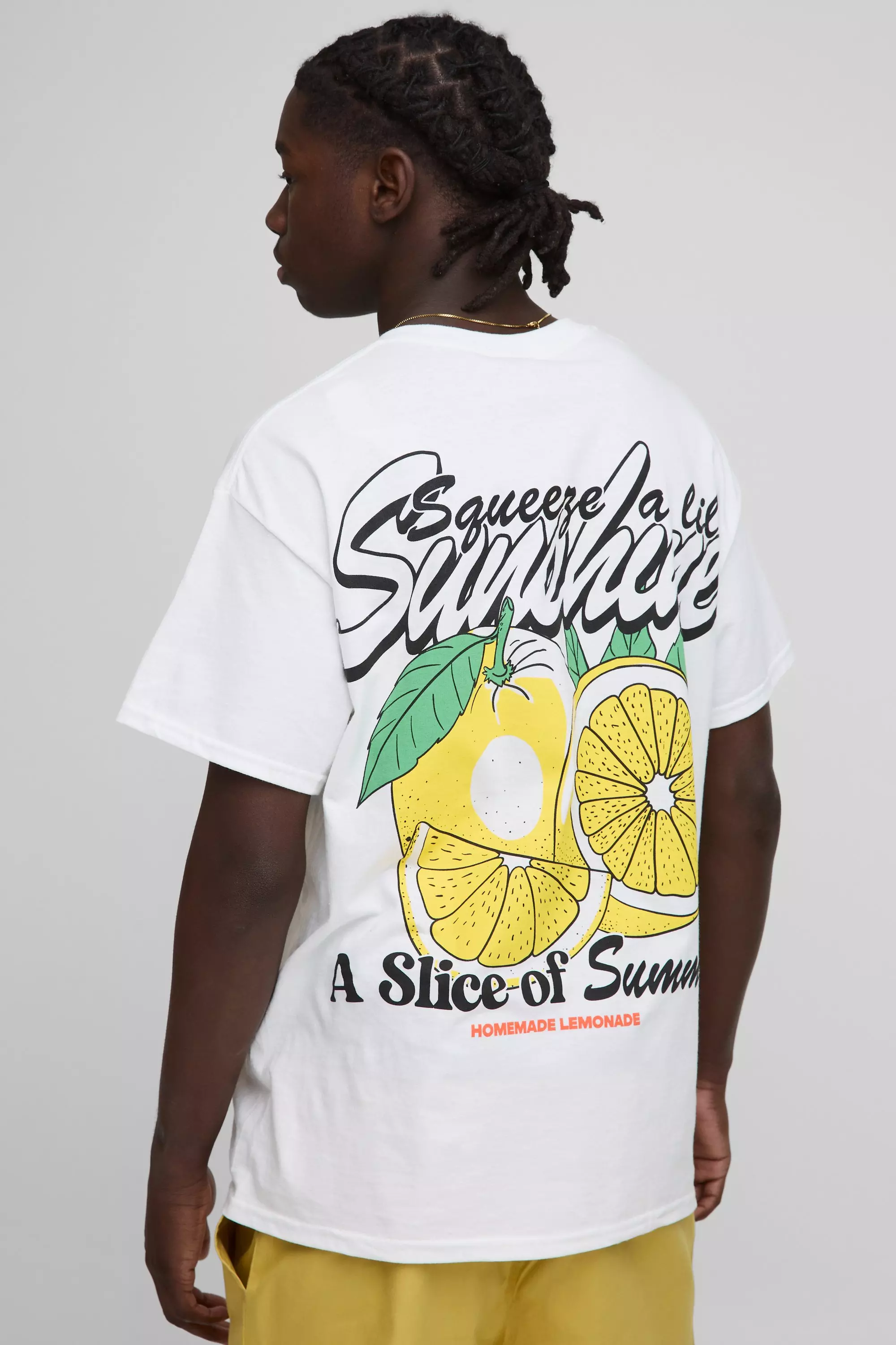 Oversize T-Shirt mit Summer Zitronen-Print, White alternatives Bild